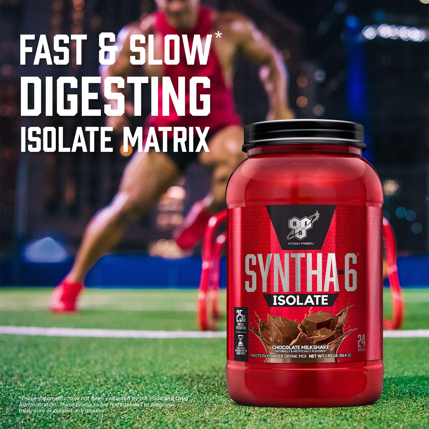 BSN SYNTHA-6 ISOLATE Protein Powder, Vanilla Ice Cream, 4.02 lb (48 servings)