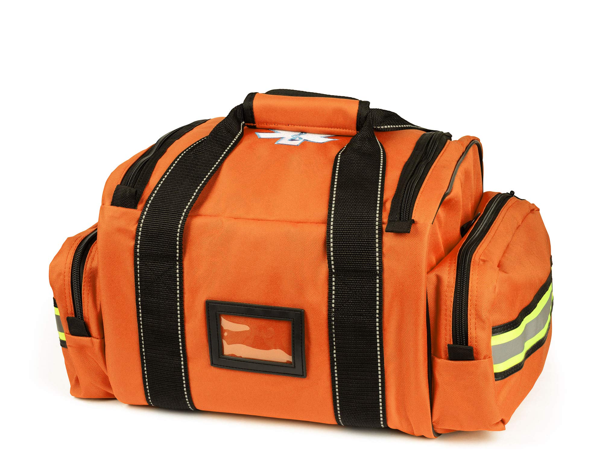 Scherber Fully-Stocked First Responder Bag | Professional EMT/EMS Trauma & Bleeding Medical Kit | HSA/FSA Approved | CAT Tourniquet, HyFin Chest Seal Israeli Bandage & 250+ First Aid Supplies (Orange)