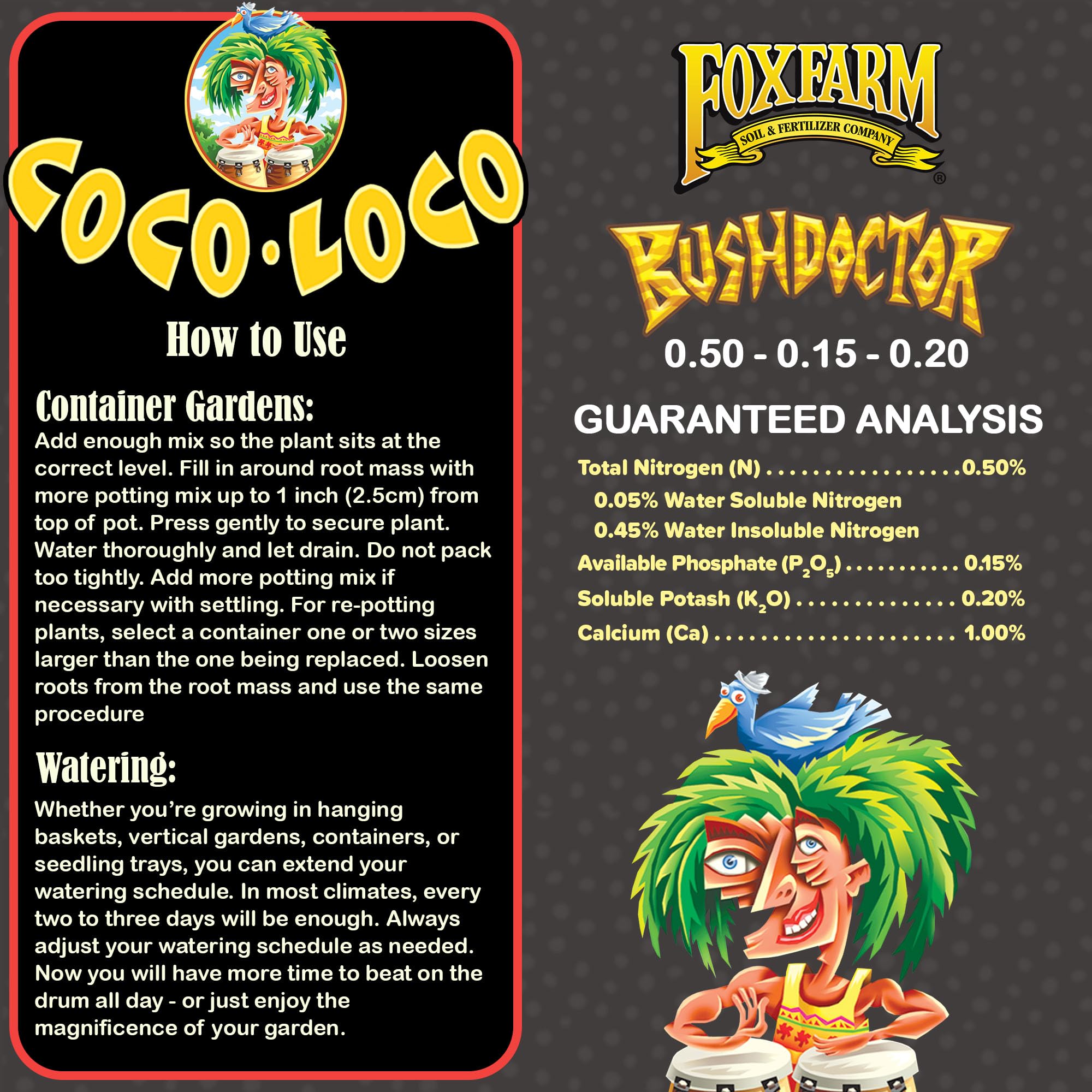 FoxFarm Bush Doctor Coco Loco Potting Mix, 2cu ft (Pack of 2) - Extends Your Watering Schedule, Triple-Washed to Reduce Salt Content - Perfect for Cultivating Healthy Plants