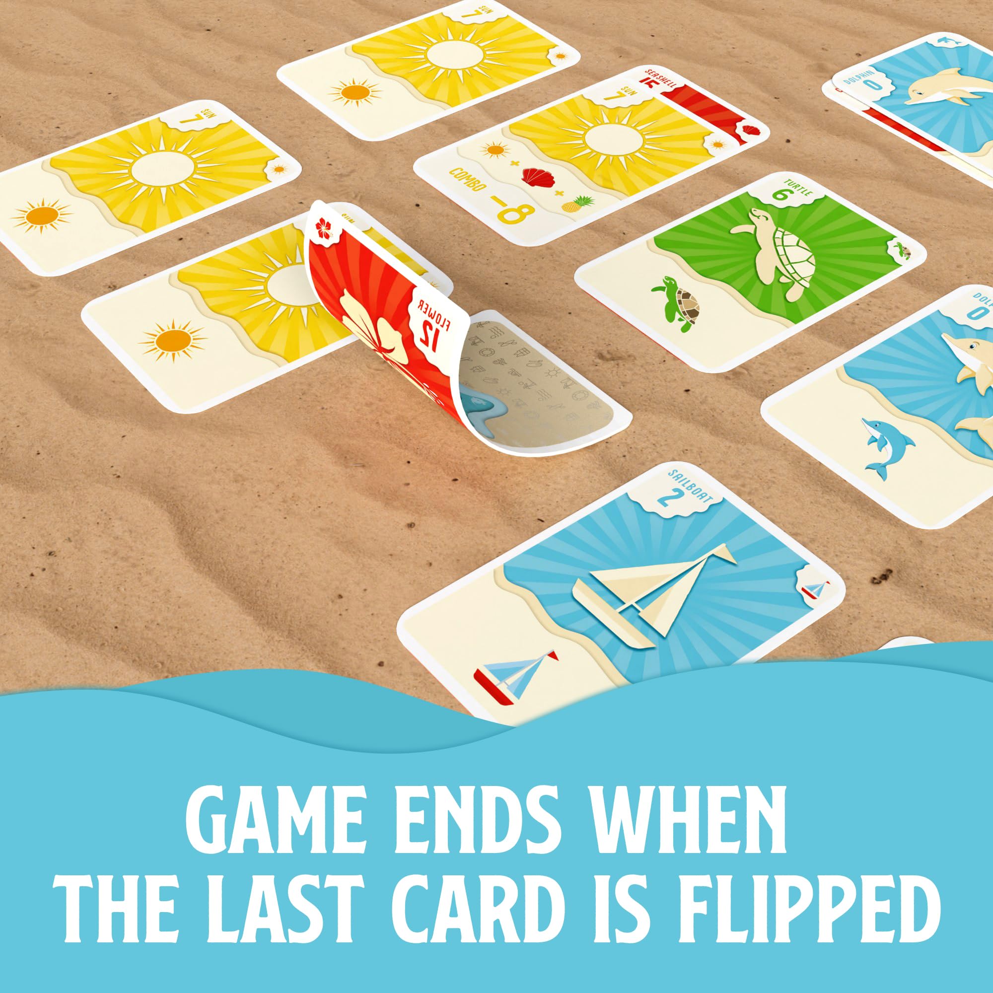 Ripple Card Game - Match, Stack, and Collect Combos on Your Beach. Easy to Learn and Fun for Kids, Teens, & Adults.