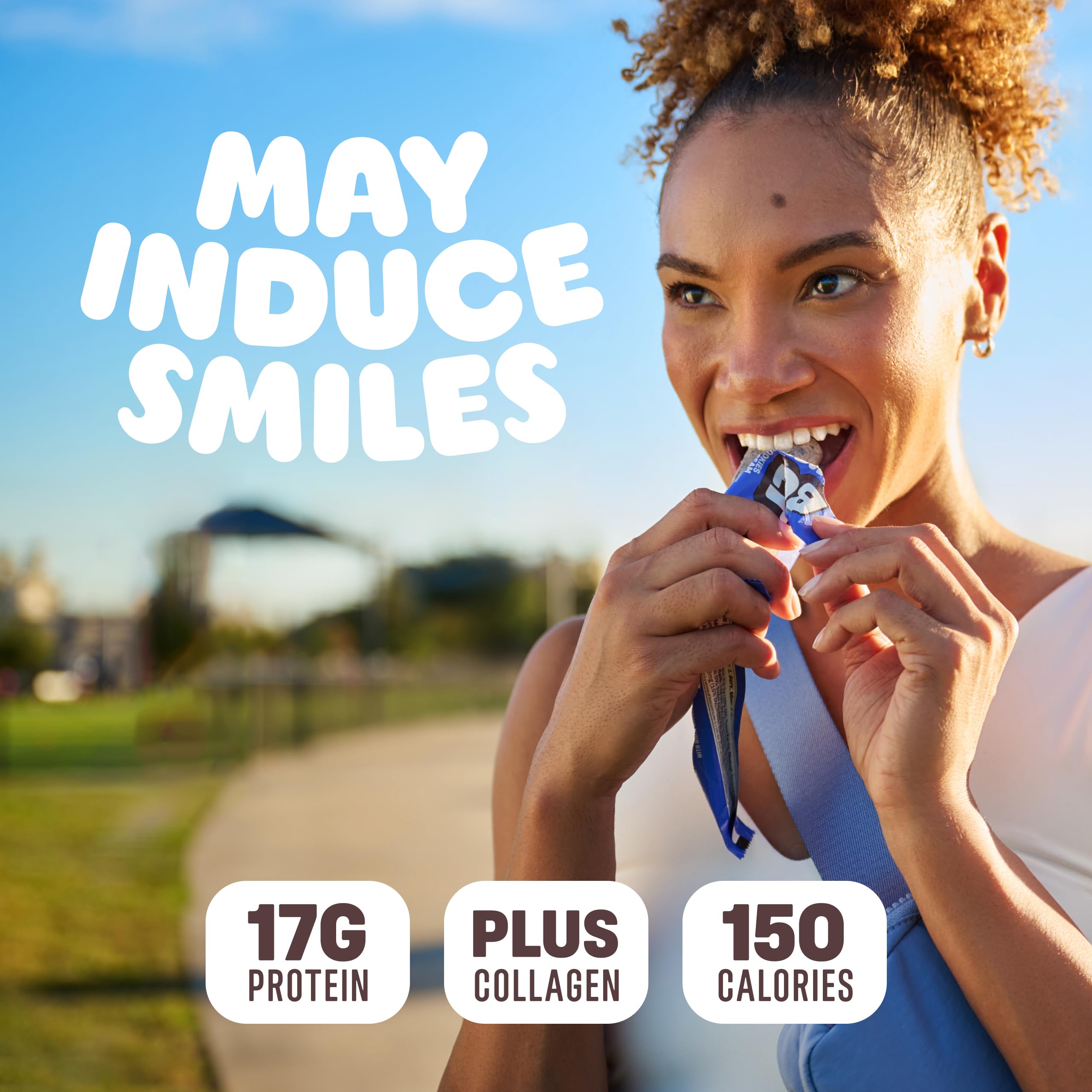 BUILT Puffs Protein Bars, Cookies 'N Cream Puff, High Protein Bars, 17g High Protein Snacks, On-The-Go Bars, only 140 Calories, 7g Sugar, Collagen, Not Gluten Free, 12 Count