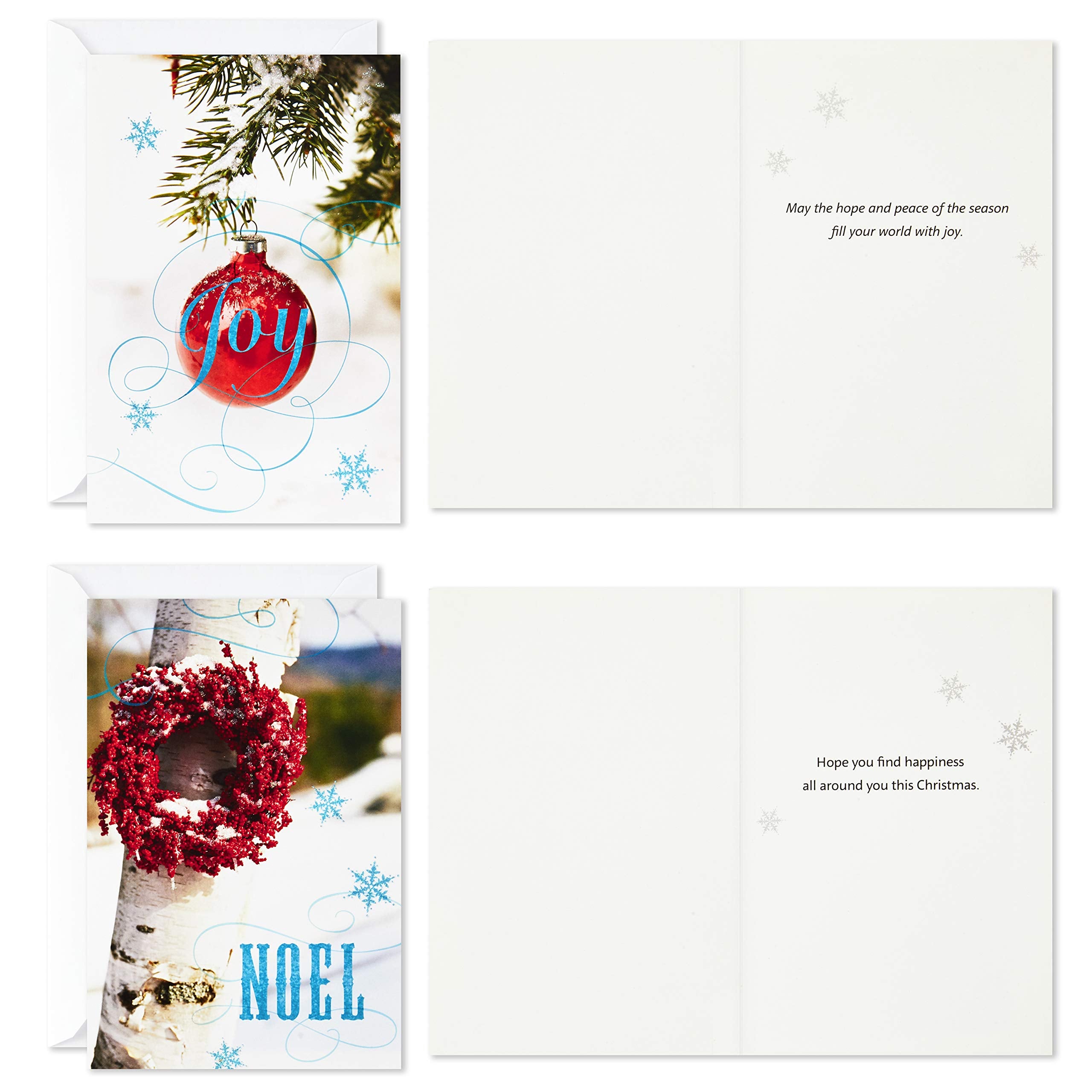 Hallmark Image Arts Boxed Christmas Cards Assortment, Seasonal Photos (4 Designs, 24 Cards and Envelopes)