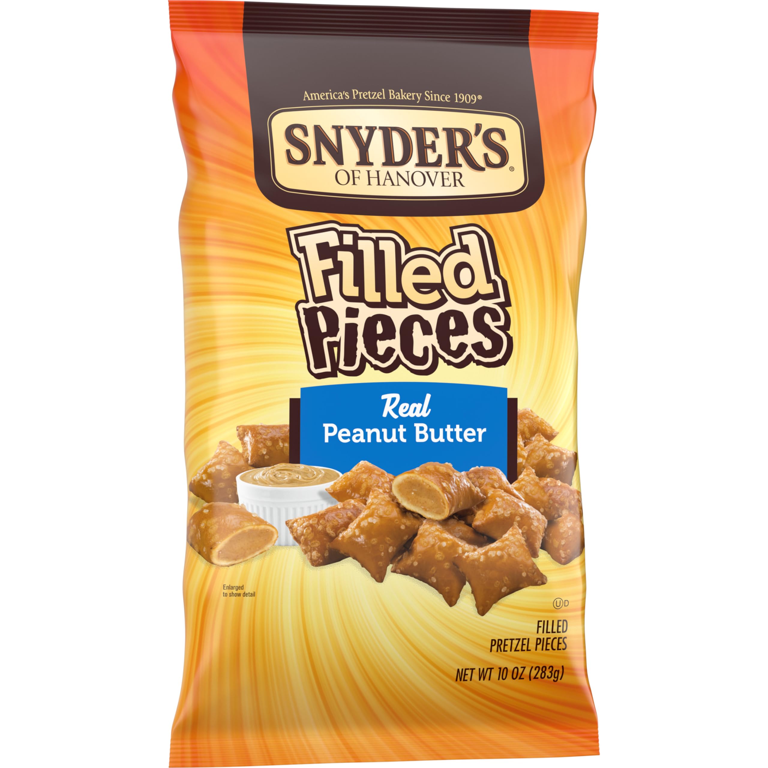 Snyder's of Hanover Pretzels Pieces, Peanut Butter Filled, 10 Ounce Bag