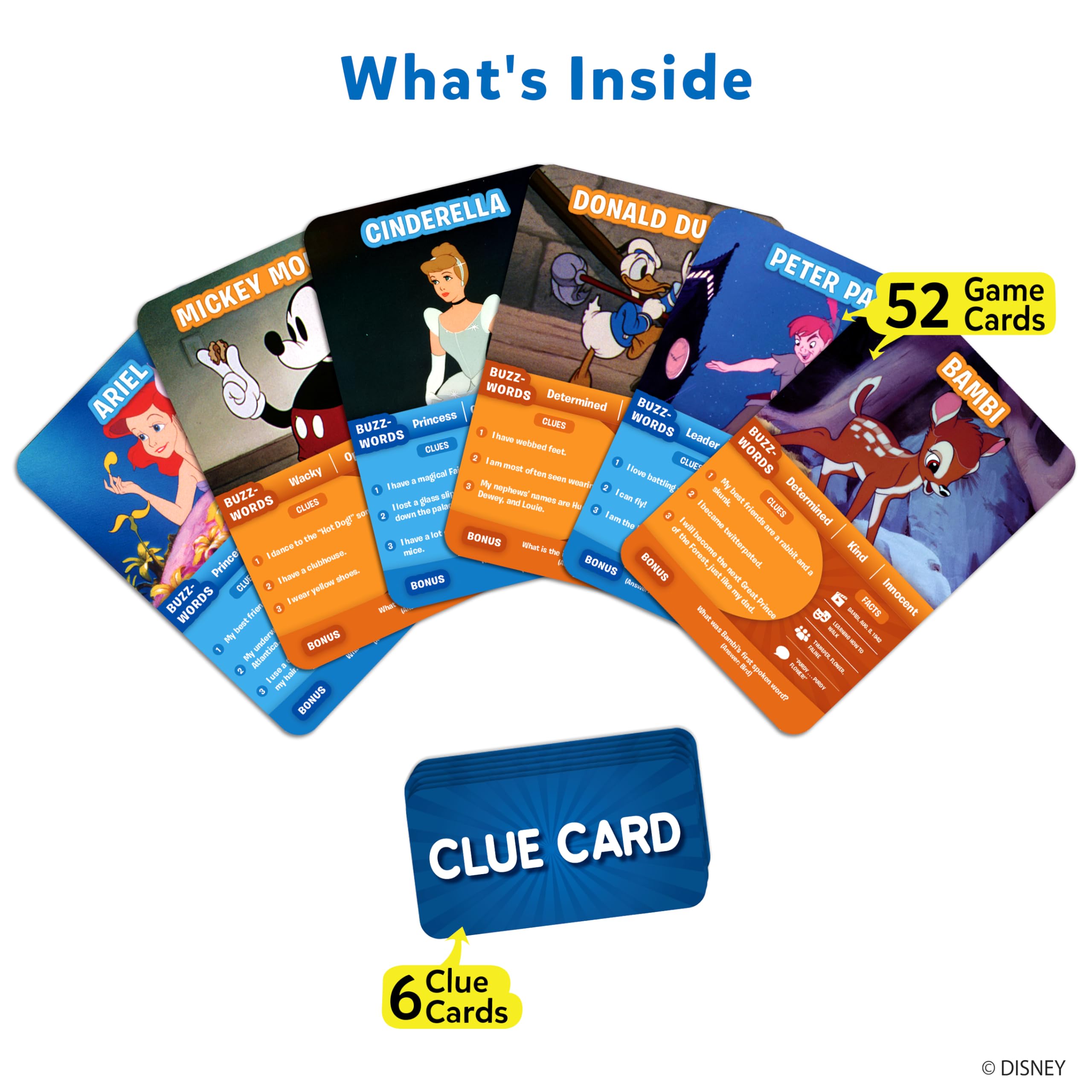 Skillmatics Collectible Card Game - Guess in 10 Disney, Stocking Stuffers, Perfect for Kids, Teens, Adults Who Love Board Games, Cinderella, Mickey Mouse, Gifts for Ages 6, 7, 8, 9 and Up