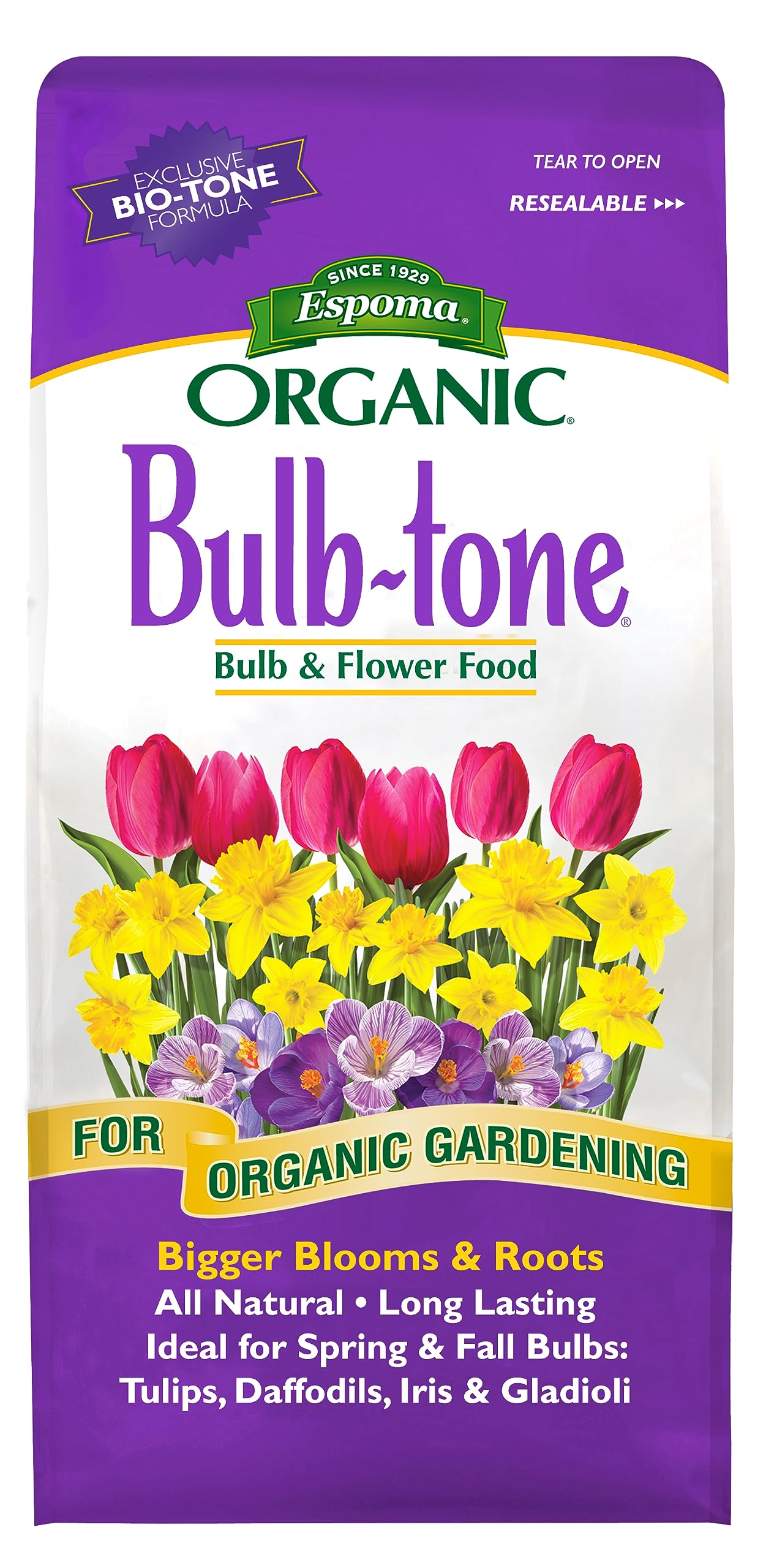 Espoma Organic Bulb-Tone 3-5-3 Natural & Organic Fertilizer and Plant Food for All Spring and Fall Bulbs. 4 lb. Bag. Use for Planting & Feeding to Promote Vibrant Blooms