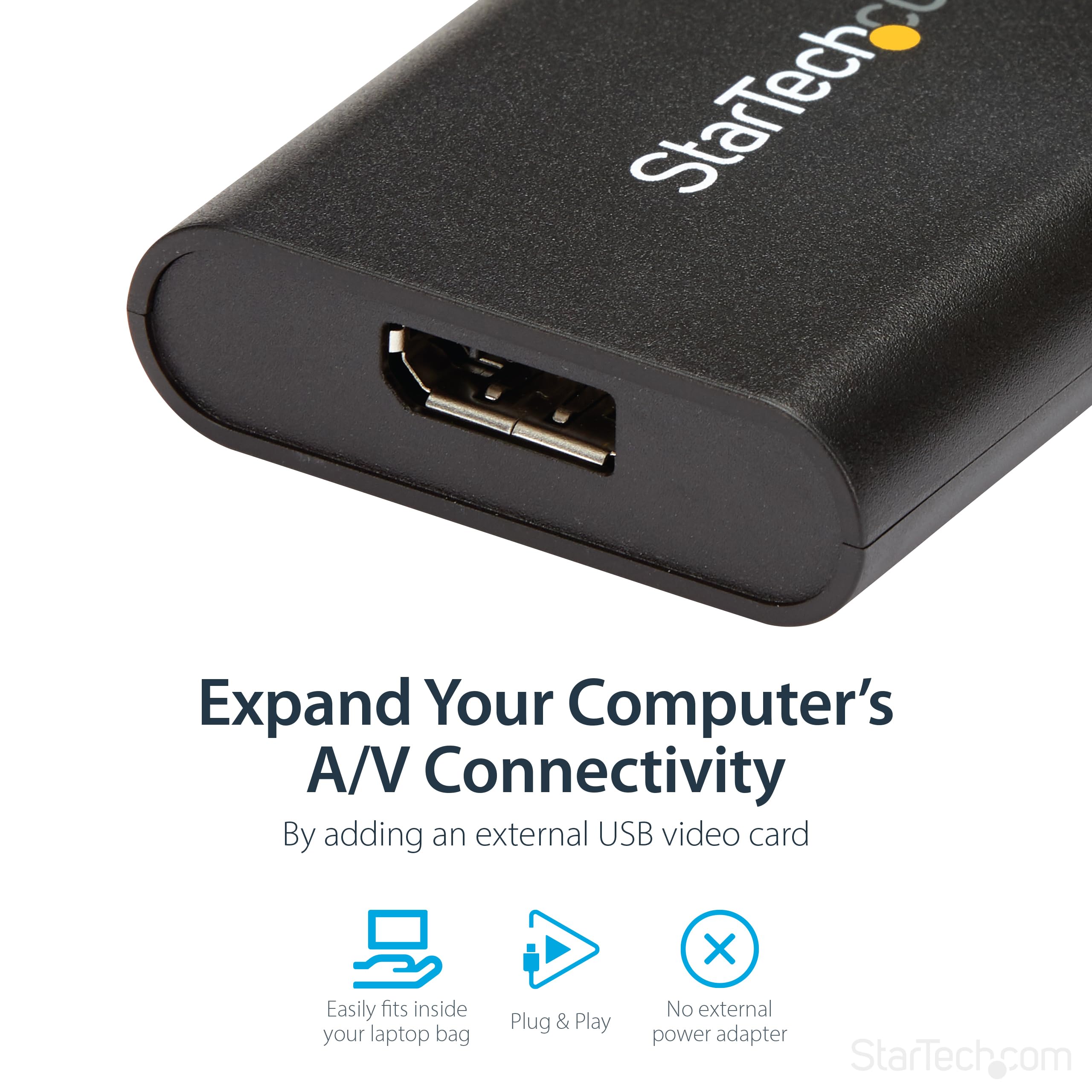 StarTech.com USB 3.0 to DisplayPort Adapter, USB DP Monitor Converter for Windows, 4K, TAA (no support for macOS/ChromeOS/Linux)