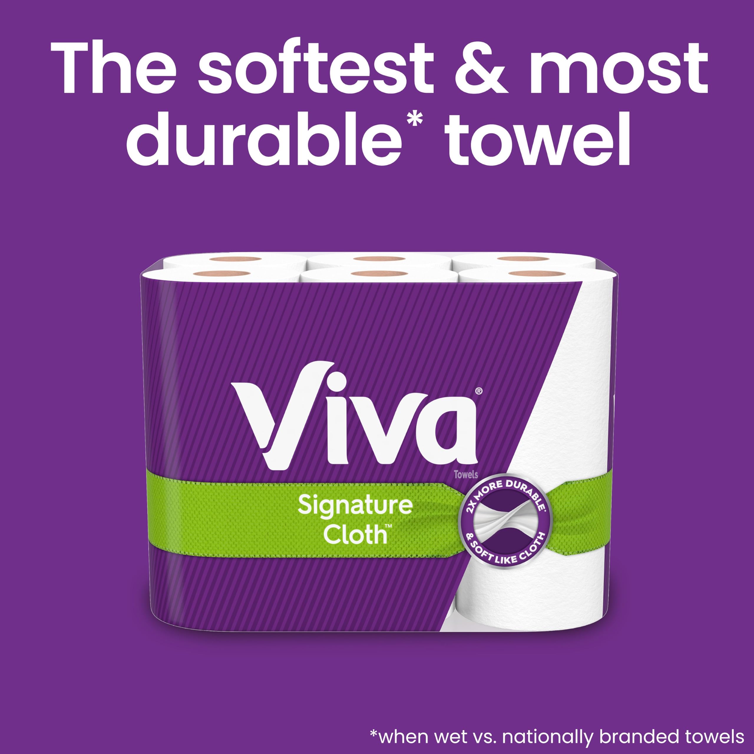 Viva Signature Cloth Paper Towels, 3 Double Rolls, 94 Sheets per Roll