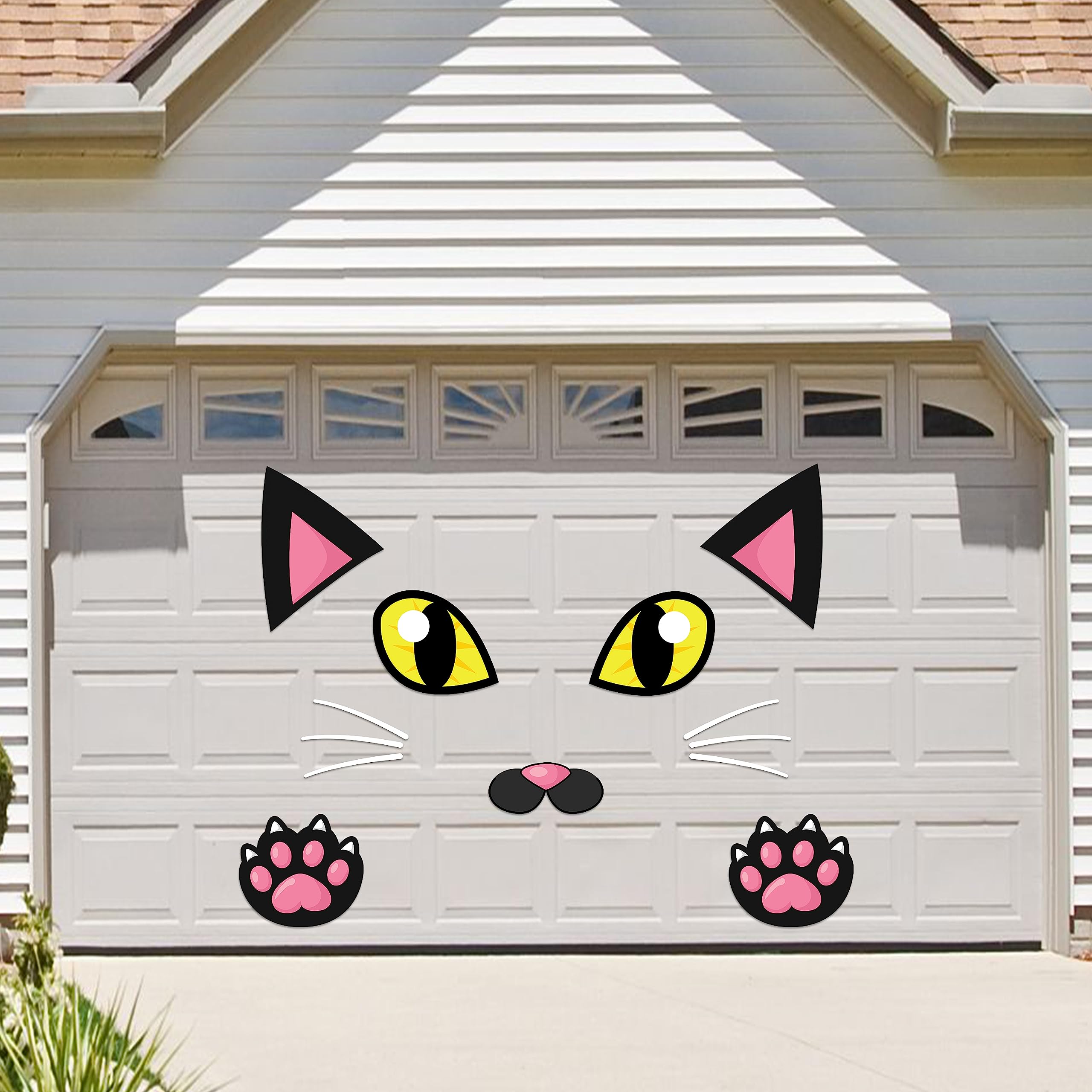 JOYIN Halloween Cat Trunk or Treat Car Decorations Kit for SUV Van Vehicle Trunk, Cute Halloween Stickers Balloons Hand Head Archway Garage Door Haunted House Outdoor Halloween Decorations Outside