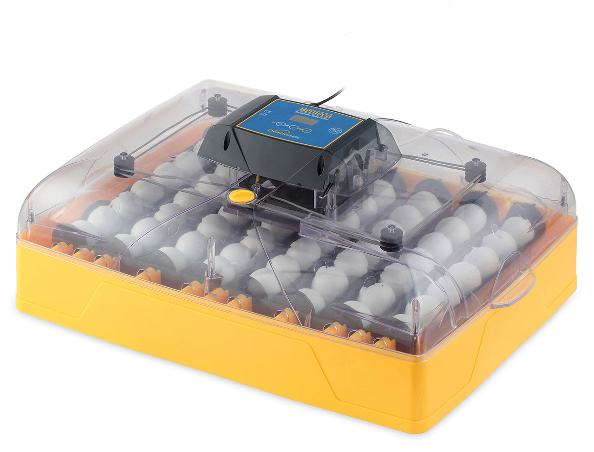Brinsea Ovation 56 EX Egg Incubator With Automatic Humidity Control and Egg Turning for Hatching 56 Chicken, Duck, Other Bird Eggs, Precision Digital Controls, Temperature Alarms