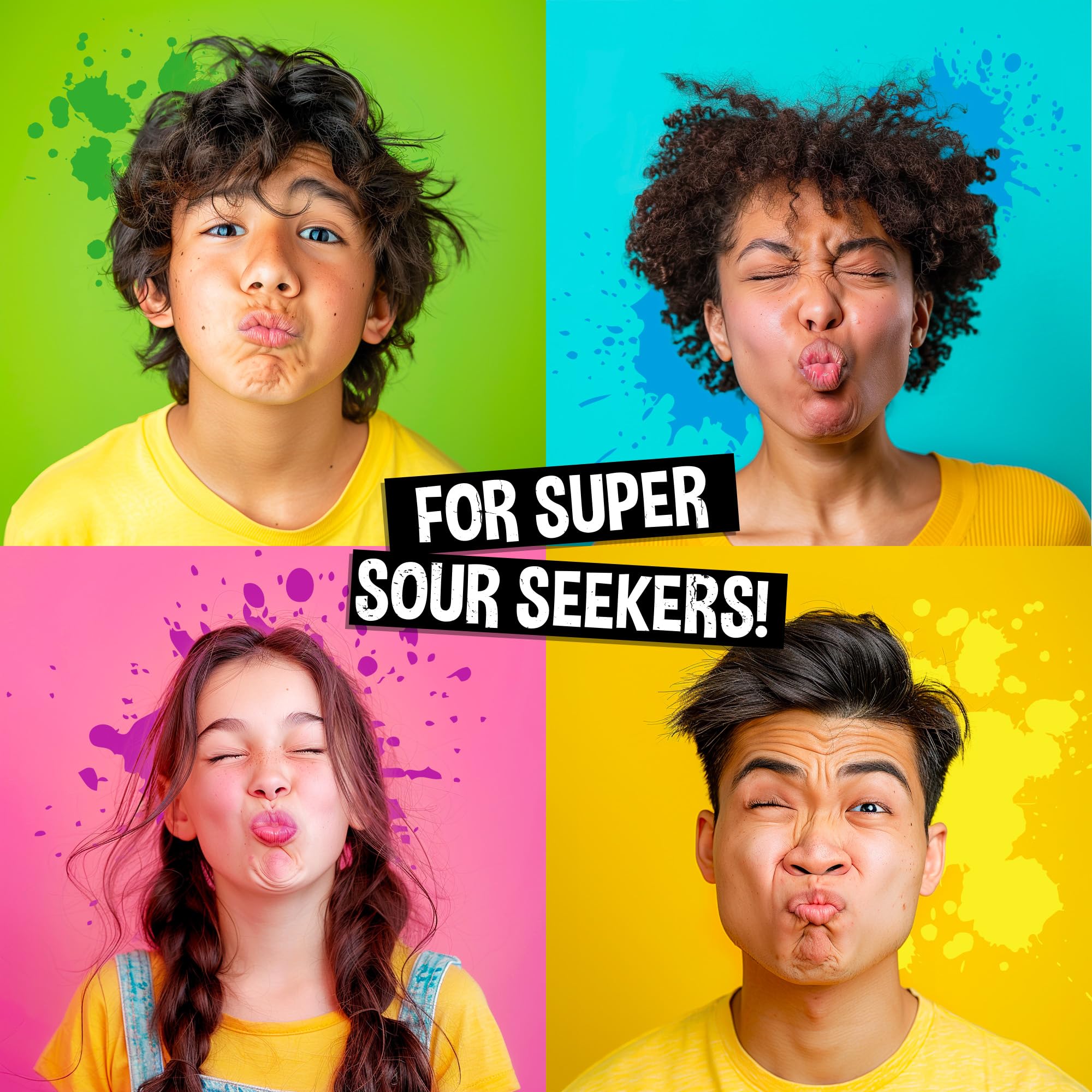 WARHEADS - Extreme Sour Hard Candy - Sour Apple, Black Cherry, Blue Raspberry, Lemon & Watermelon Flavors, Great For Parades - 2 lb. Bulk Bag
