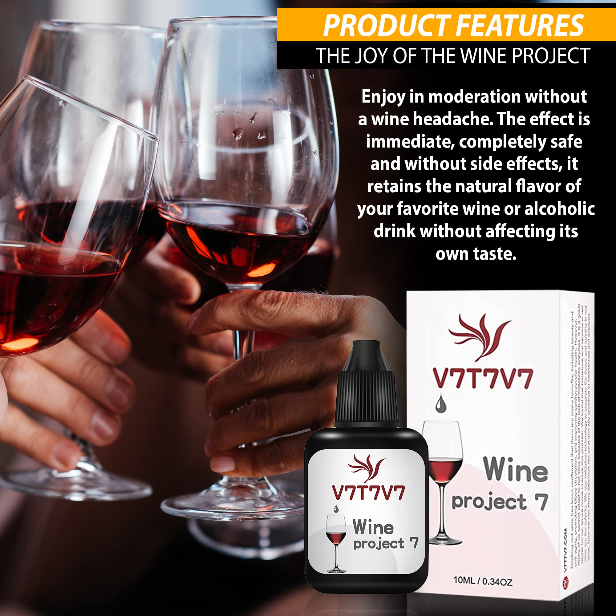 V7T7V7 Wine Sulfite Filter To Remove Sulfite And Histamine, Eliminate Headaches, Reduce Wine Allergies