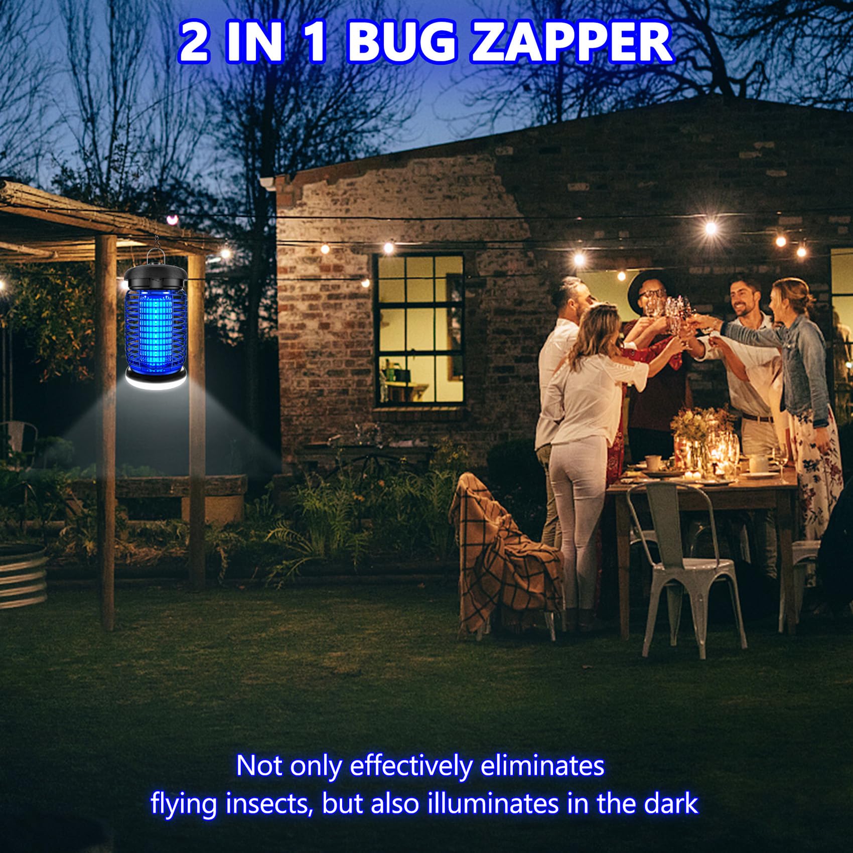 LUOJIBIE Bug Zapper Outdoor, Mosquito Zapper with LED Light, Fly Zapper Outdoor Indoor, Insect Zapper Electric Fly Traps, Plug in Mosquito Killer for Patio Yard