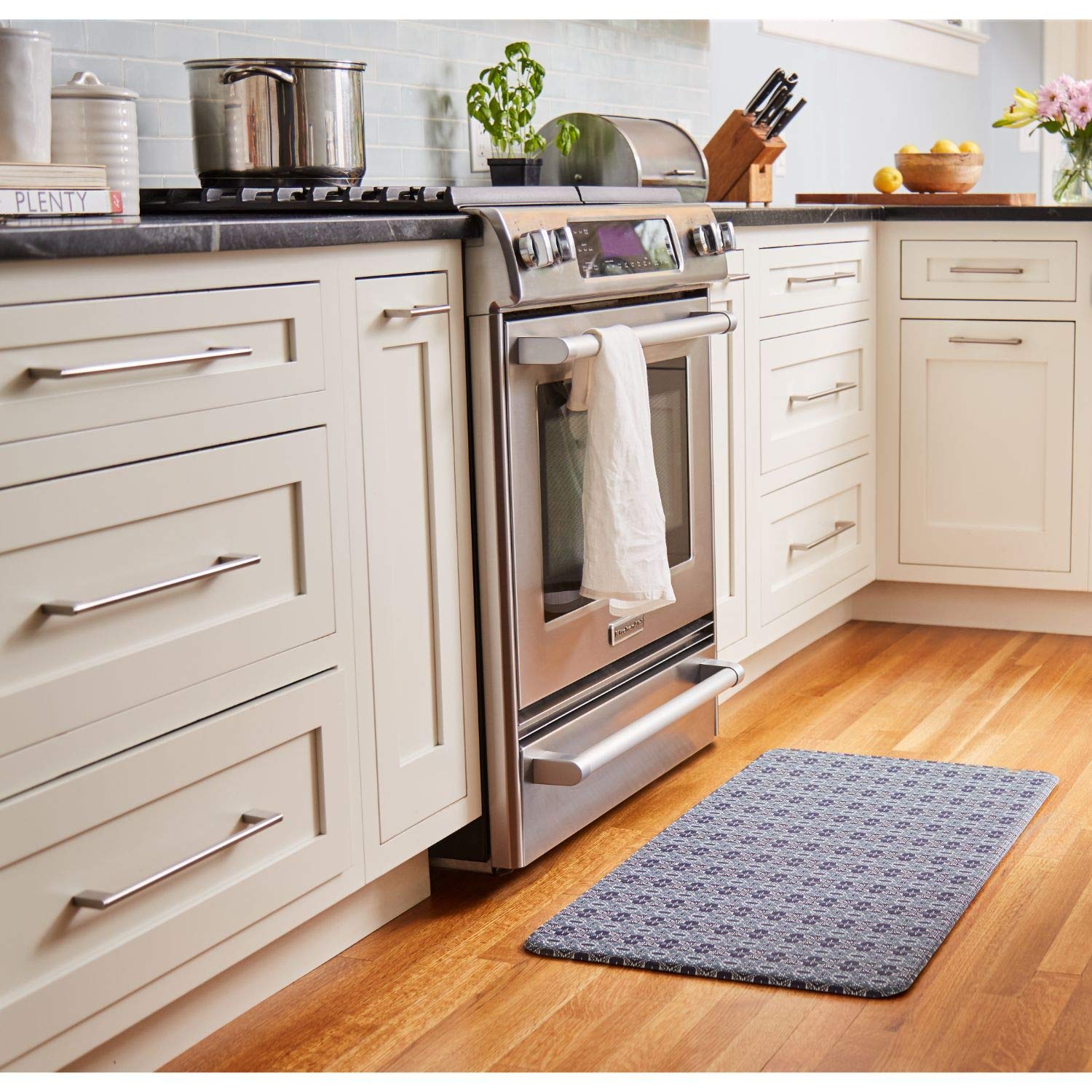 Home Dynamix Cat Cora Forever Woven Anti-Fatigue Kitchen Mat, 20"x39", Dark Gray