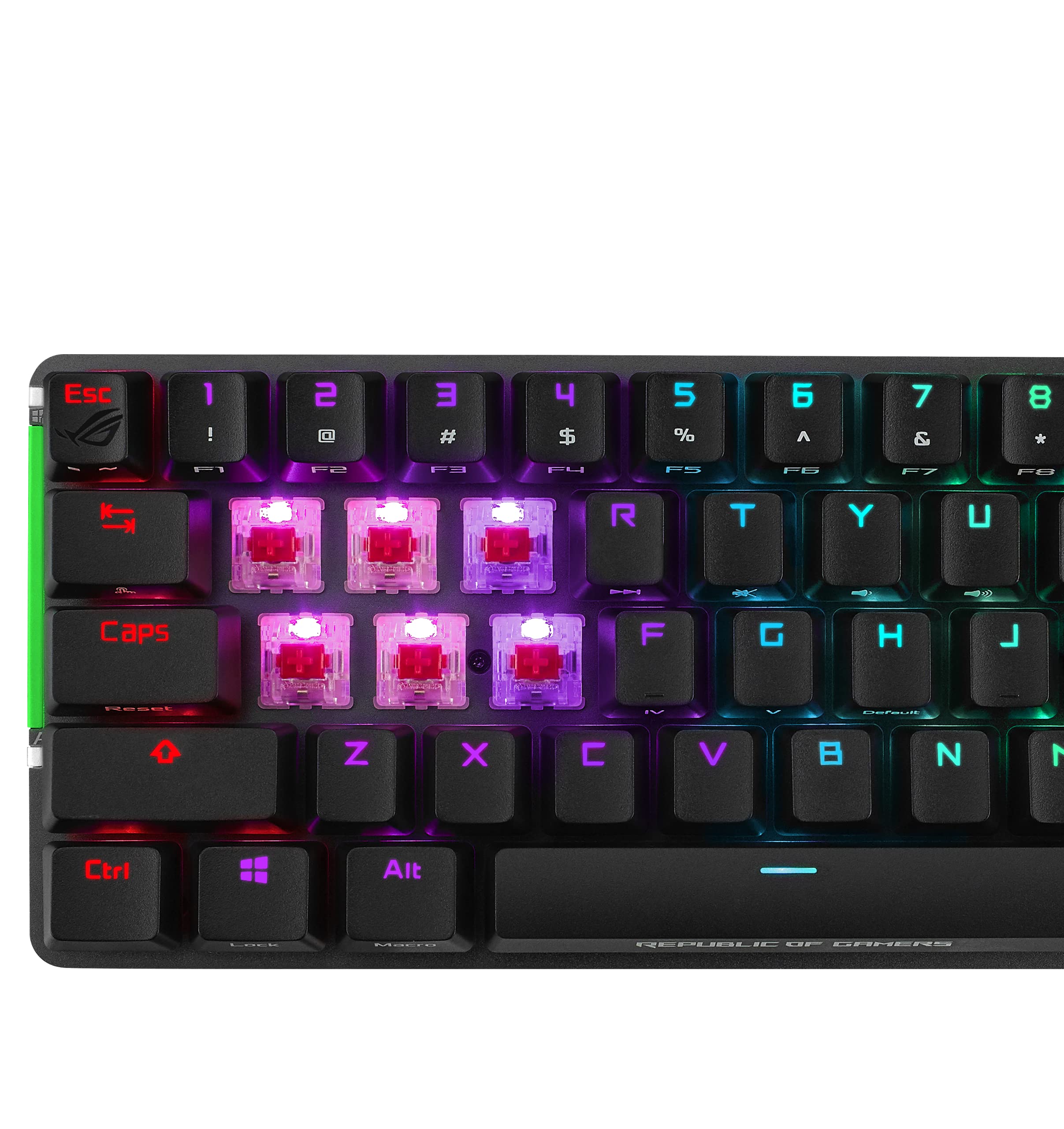 ASUS ROG Falchion Wireless 65% Mechanical Gaming Keyboard | 68 Keys, Aura Sync RGB, Extended Battery Life, Interactive Touch Panel, PBT Keycaps, Cherry MX Brown Switches, Keyboard Cover Case