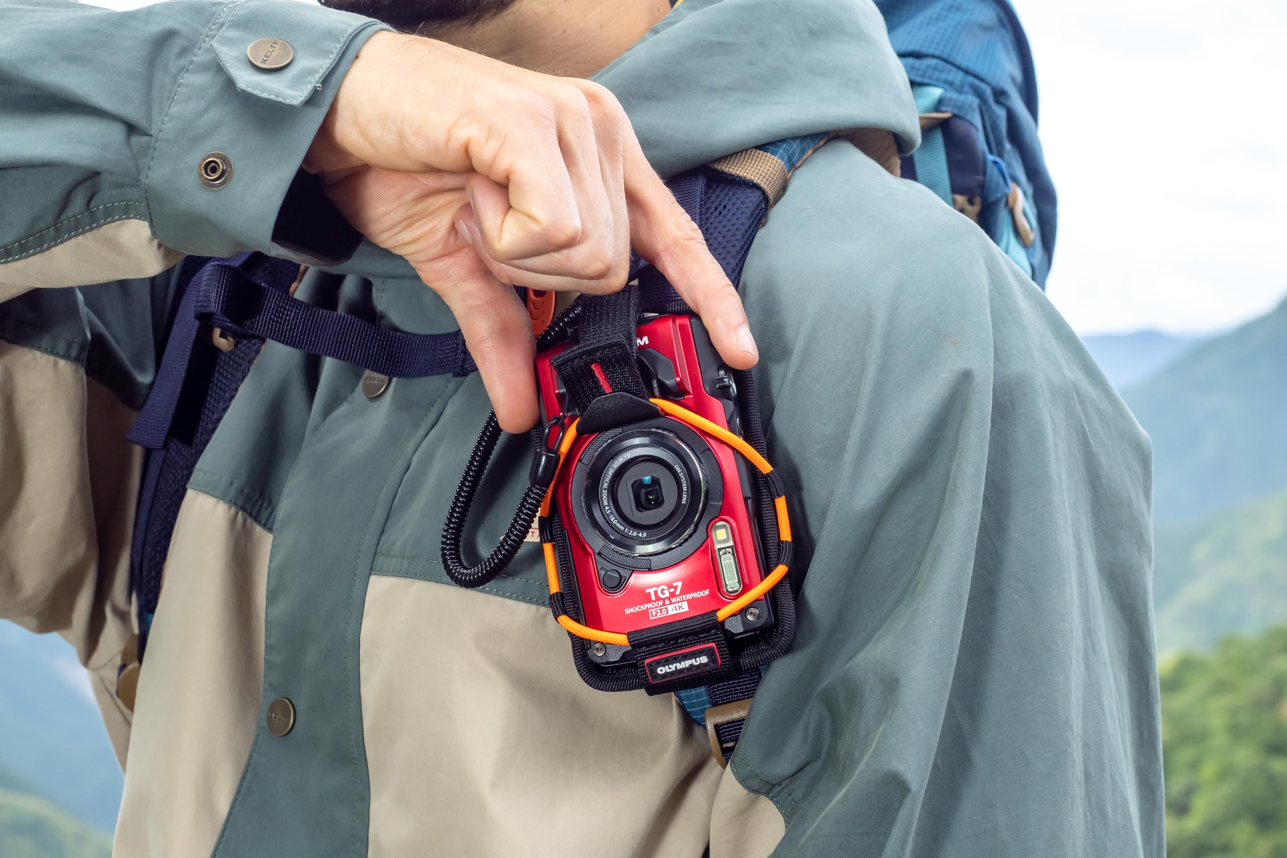 OM SYSTEM Tough TG-7 Red Underwater Camera, Waterproof, Freeze Proof, High Resolution Bright, 4K Video 44x Macro Shooting (Successor Olympus TG-6)