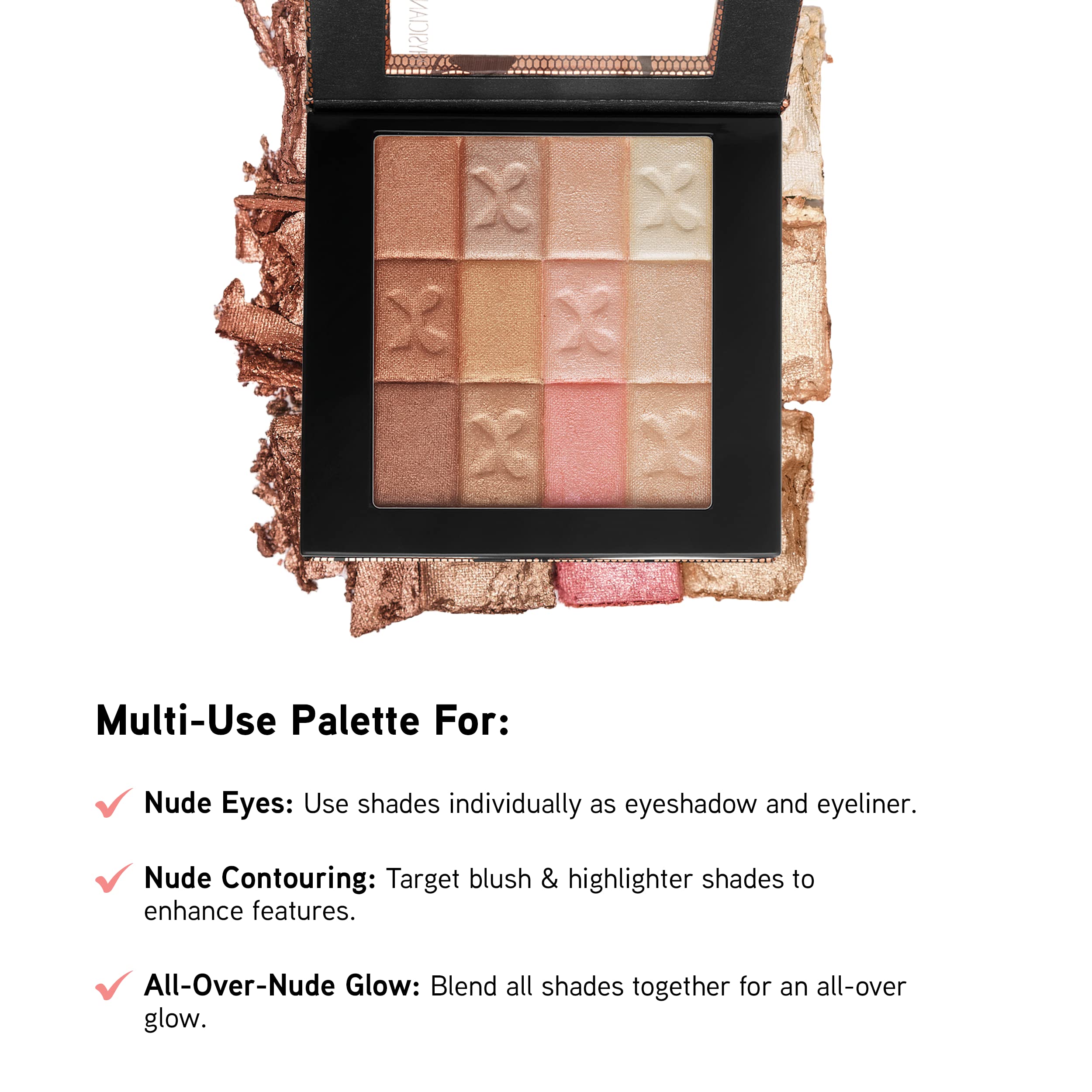 Physicians Formula Shimmer Strips Custom All-in-1 Nude Palette for Face & Eyes Warm Nude