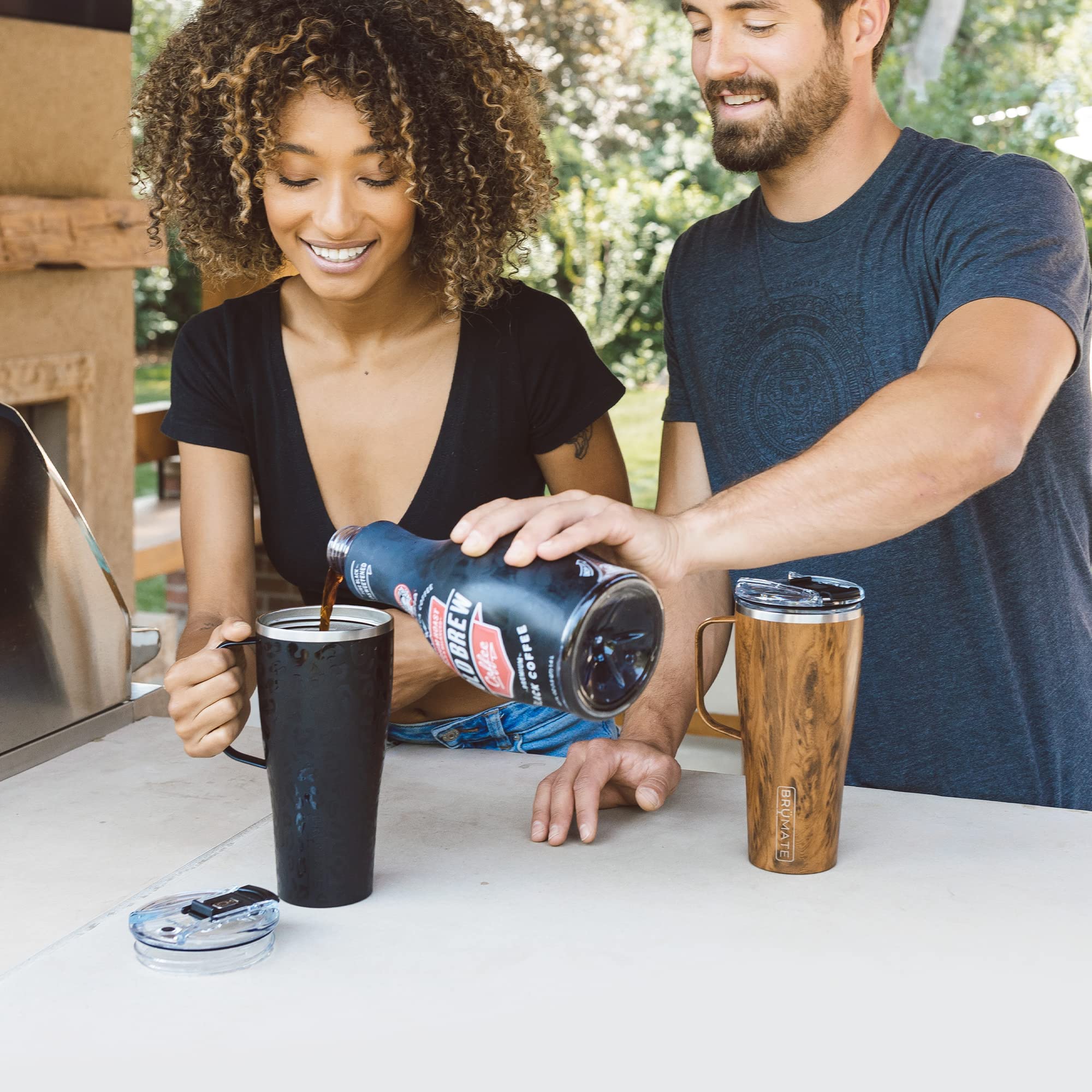 BrüMate Toddy XL - 32oz 100% Leak Proof Insulated Coffee Mug with Handle & Lid - Stainless Steel Coffee Travel Mug - Double Walled Coffee Cup (Onyx Leopard)