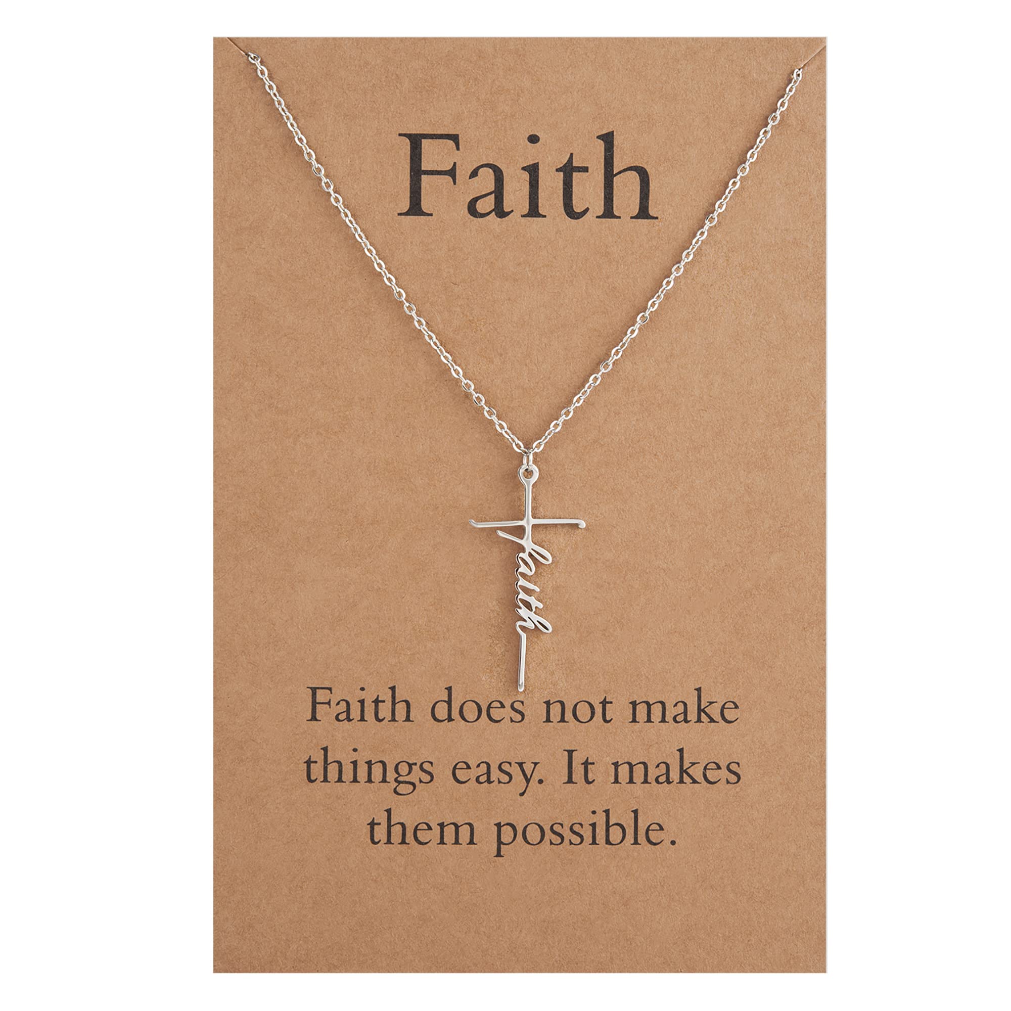 Lcherry Gifts for Women Faith Cross Necklace for Women Jewelry Necklace Gifts