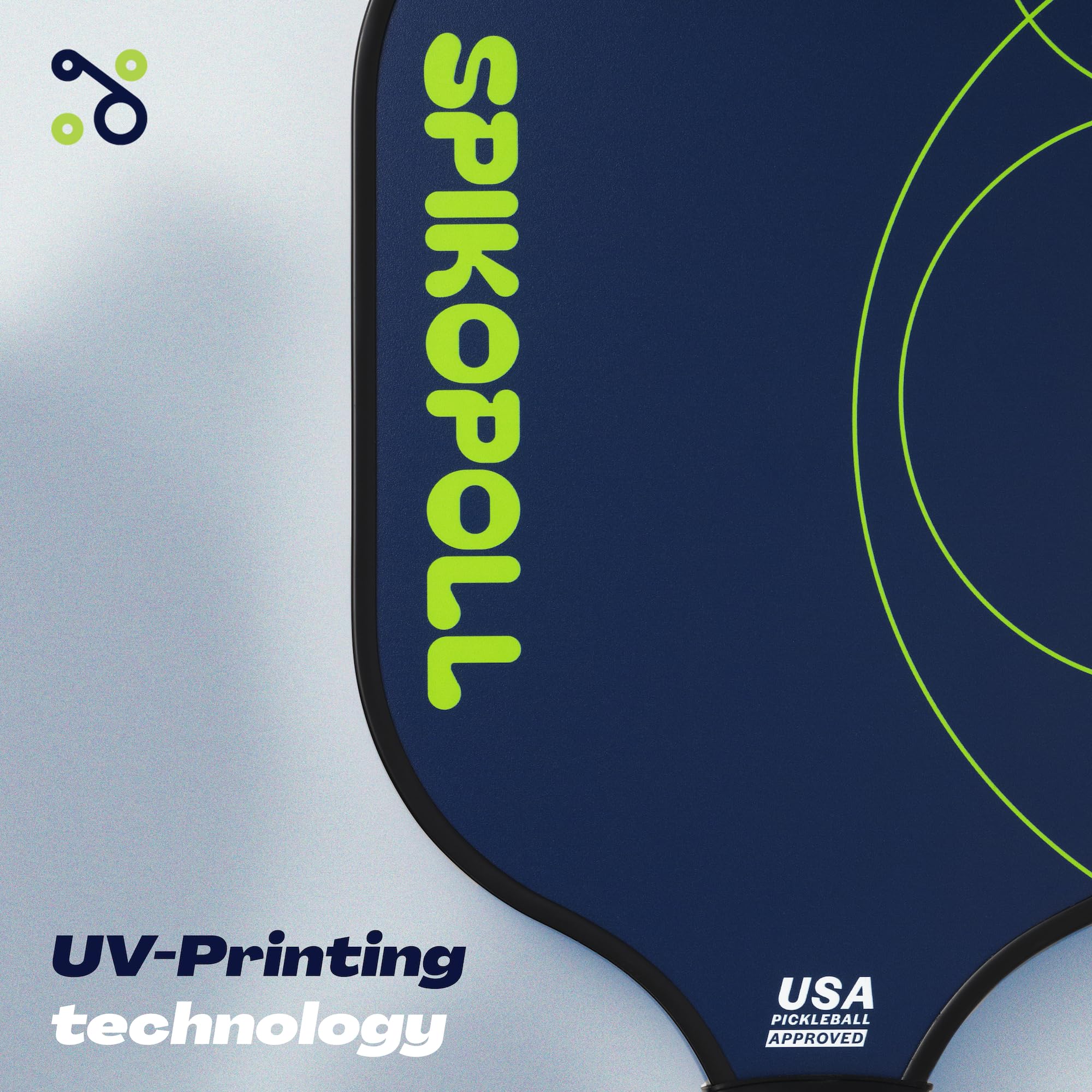 SPI NEW by SPIKOPOLL Pickleball Paddles Set of 2, USAPA Approved, Lightweight, Durable Fiberglass Pickleball Rackets with Polypropylene Honeycomb Core (Deep Blue & Light Blue) (Deep Blue & Light Blue)