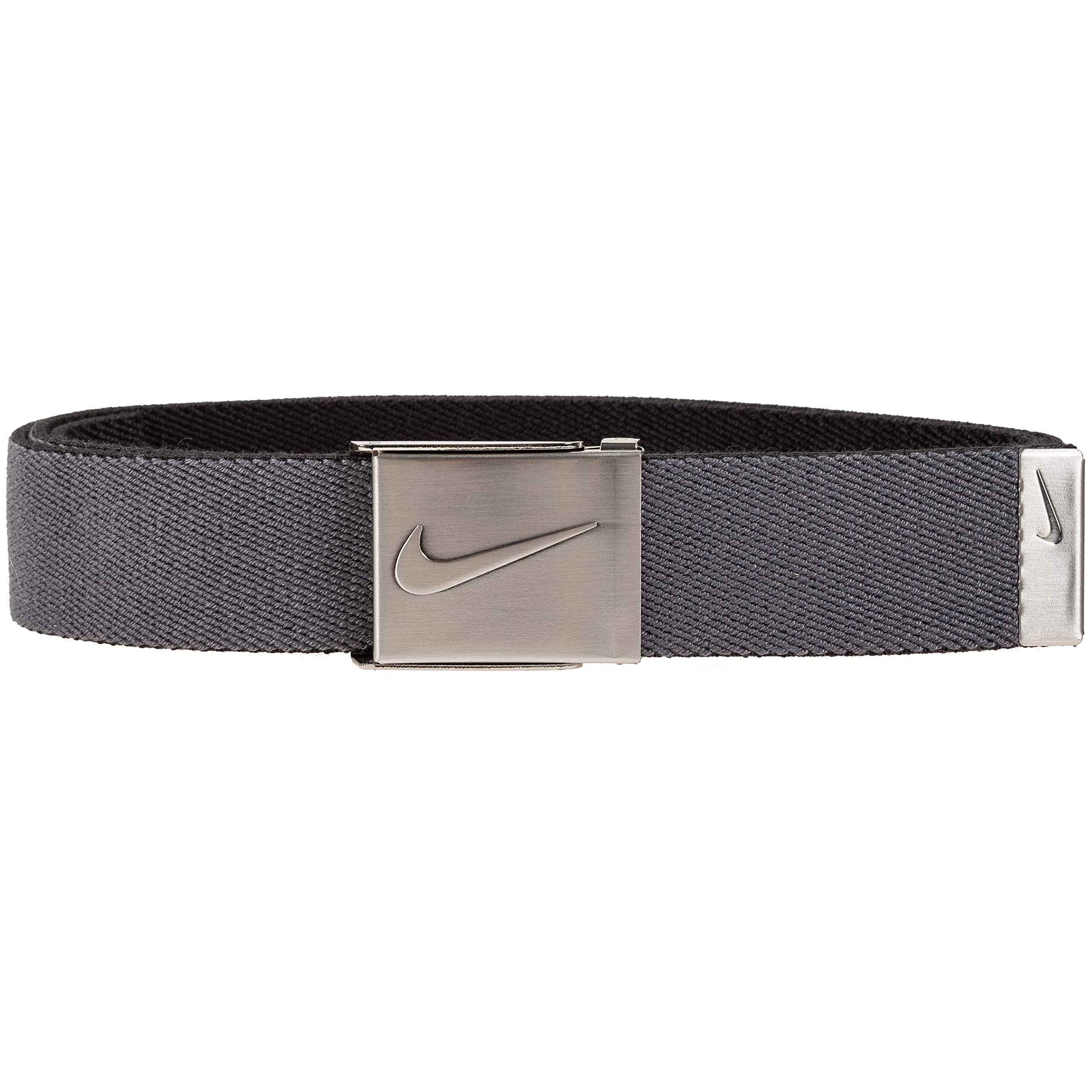 Nike Men's Reversible Stretch Web Belt, Black/Grey, One Size