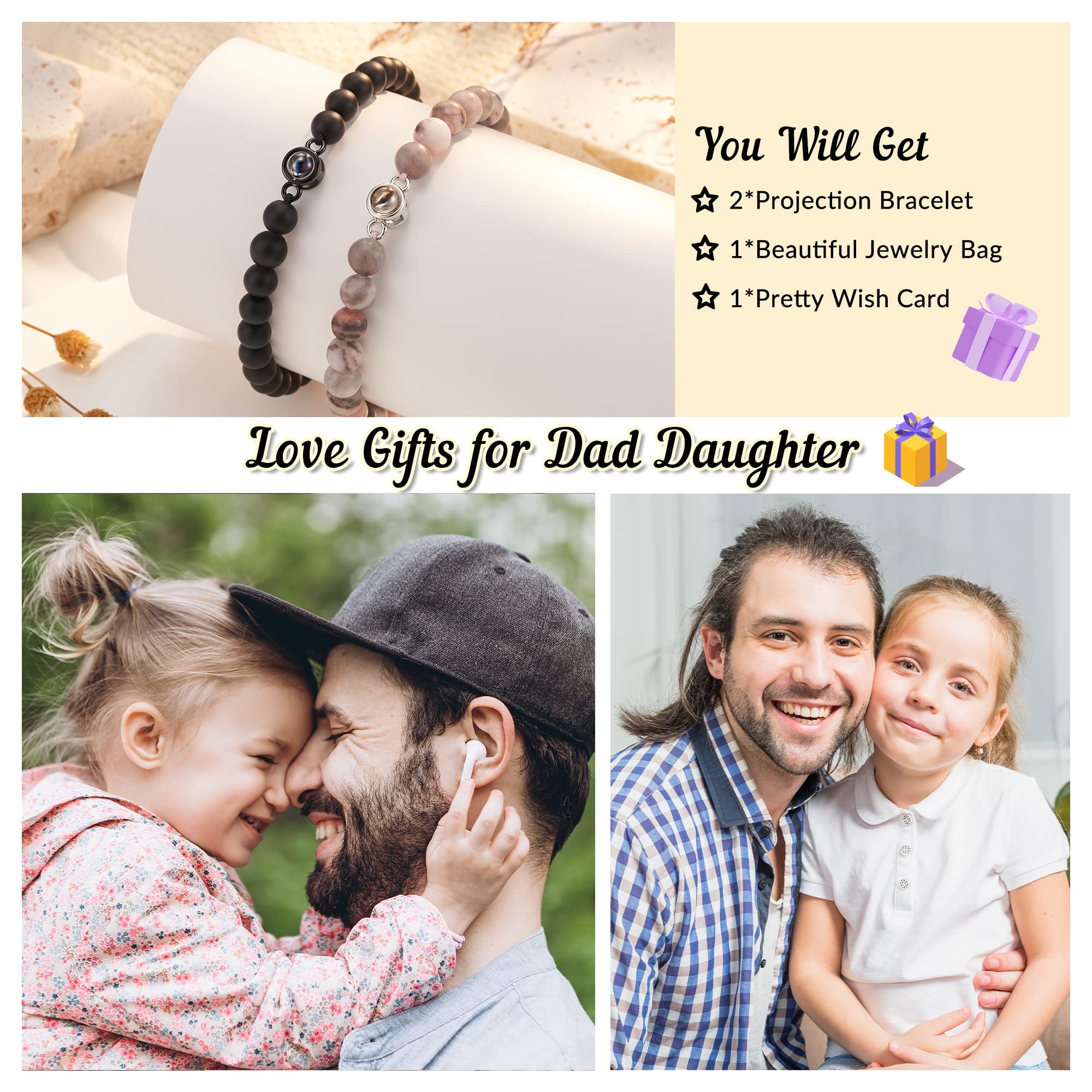 LAVEIR Dad Gifts from Daughter, Valentines Happy Fathers Christmas Day Stocking Stuffers Gifts for Daughter Dad Daddy Who Want Nothing Birthday Gifts from Daughter and Dad Gifts