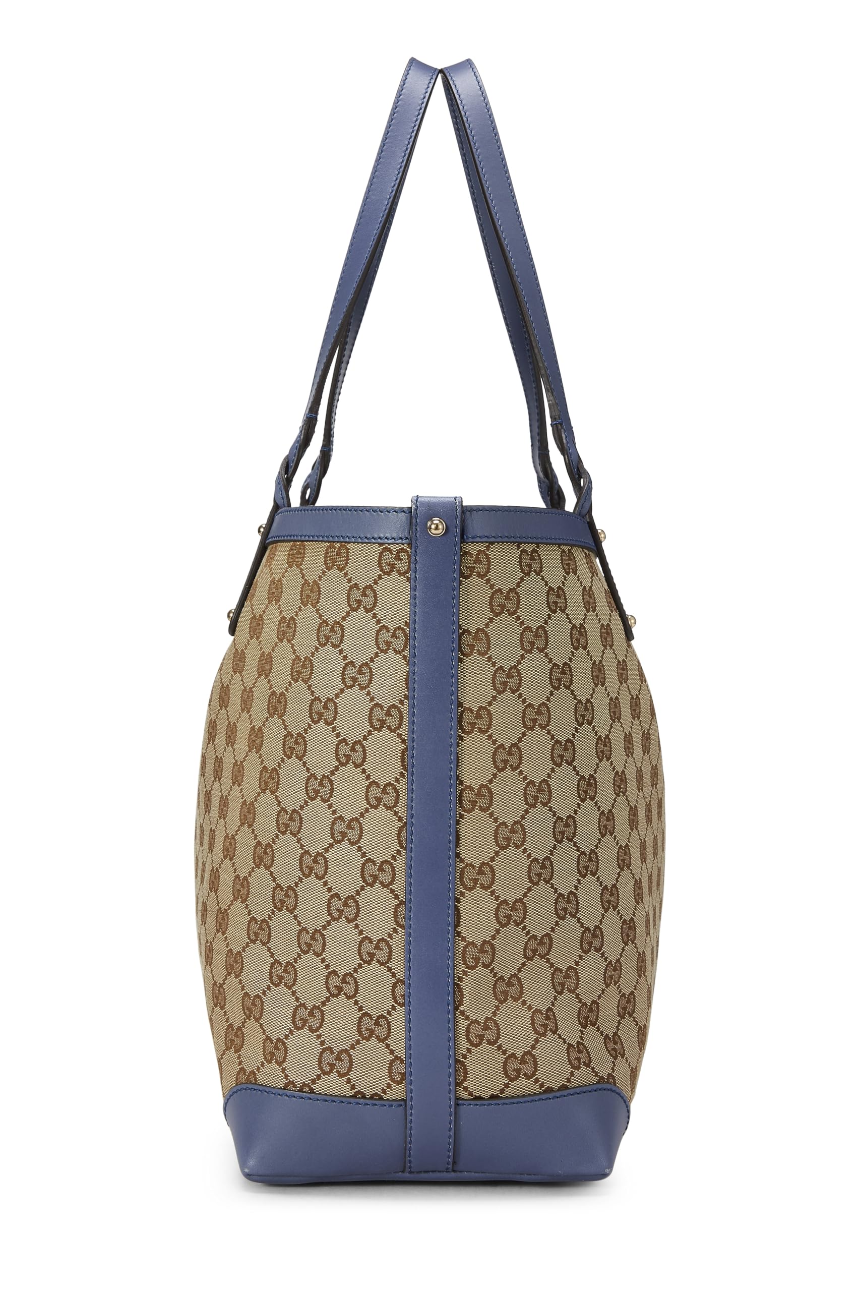 Gucci, Pre-Loved Blue Original GG Canvas Craft Tote, Blue