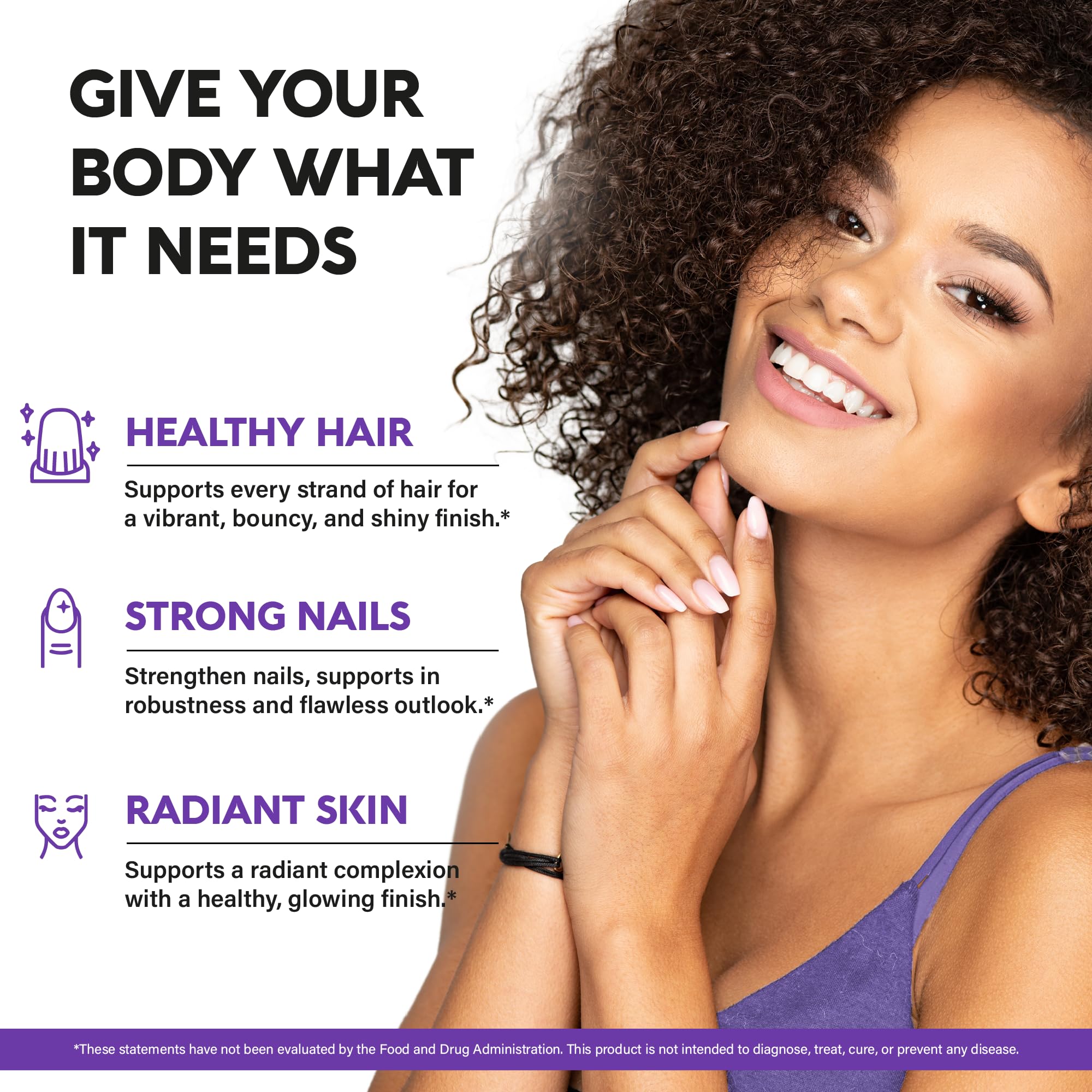 Liquid Biotin & Collagen 60,000 mcg - Vitamins for Hair Growth Support - Extra Strength Drops for Women & Men - Liquid Collagen Supplement - Strong Nails & Healthy Skin - Made in USA - 2 Fl Oz