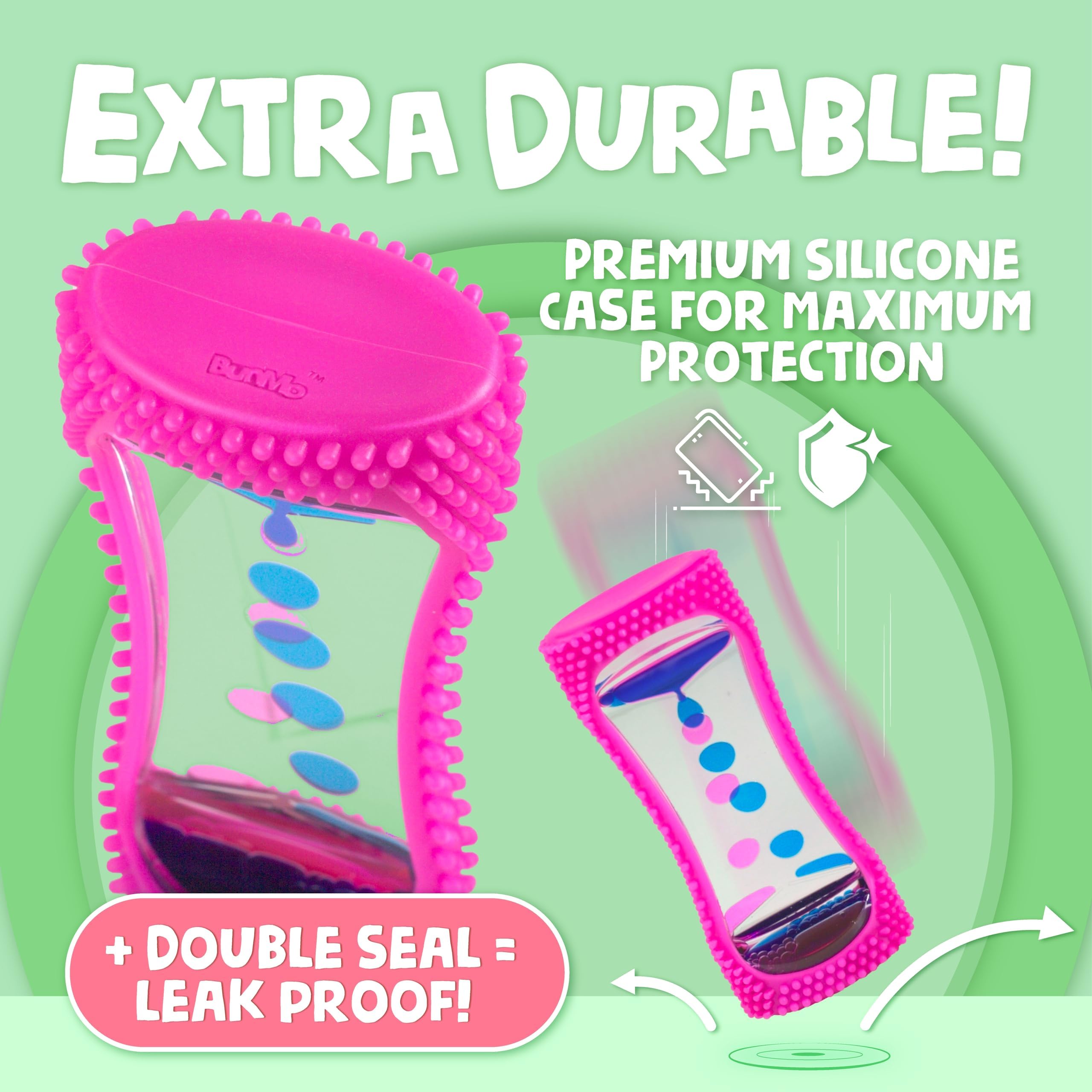 BUNMO Liquid Motion Bundles with Sensory Texture - Liquid Timer - Bubble Timer - Liquid Motion Sensory Toys for Sensory Exploration - Kid Sensory Bottles Tubes - Small