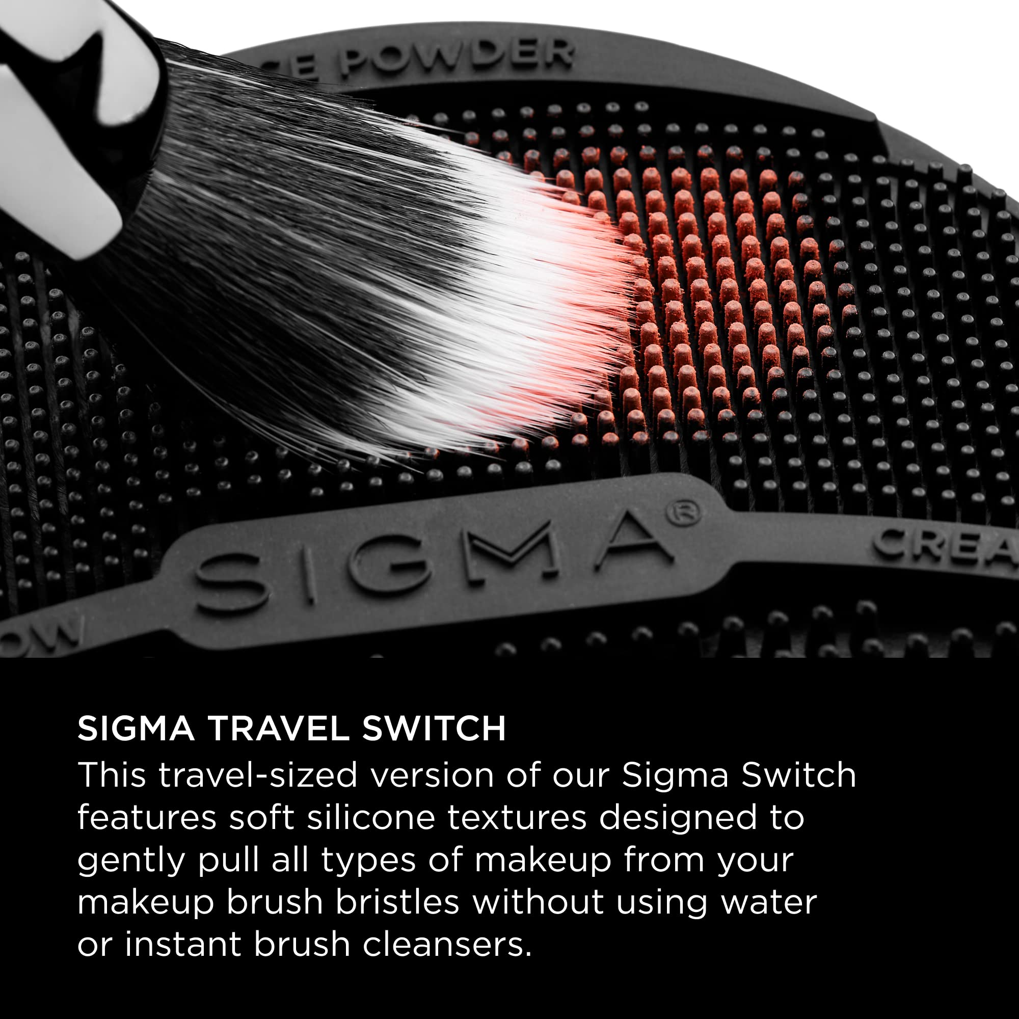 Sigma Switch by Sigma Beauty – Silicone Makeup Brush Cleaner for Switching Shades and Pigments, Switch Cleaning Mat for Superior Makeup Brush Cleaning Mid-Application (Travel Size)