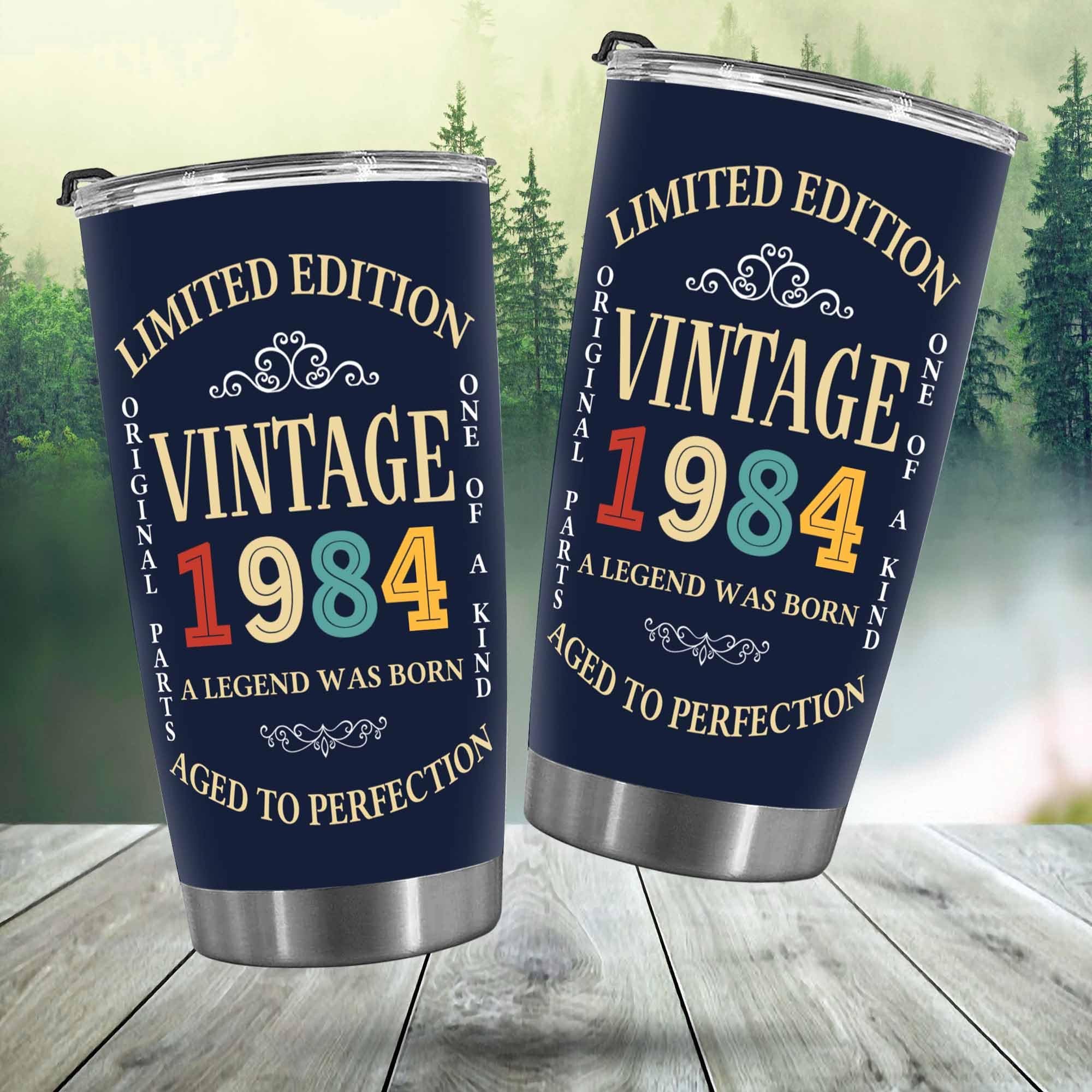 DEKIDOKA 41 Year Old Birthday Gifts for Mom Dad - Vintage Tumbler For Men And Women