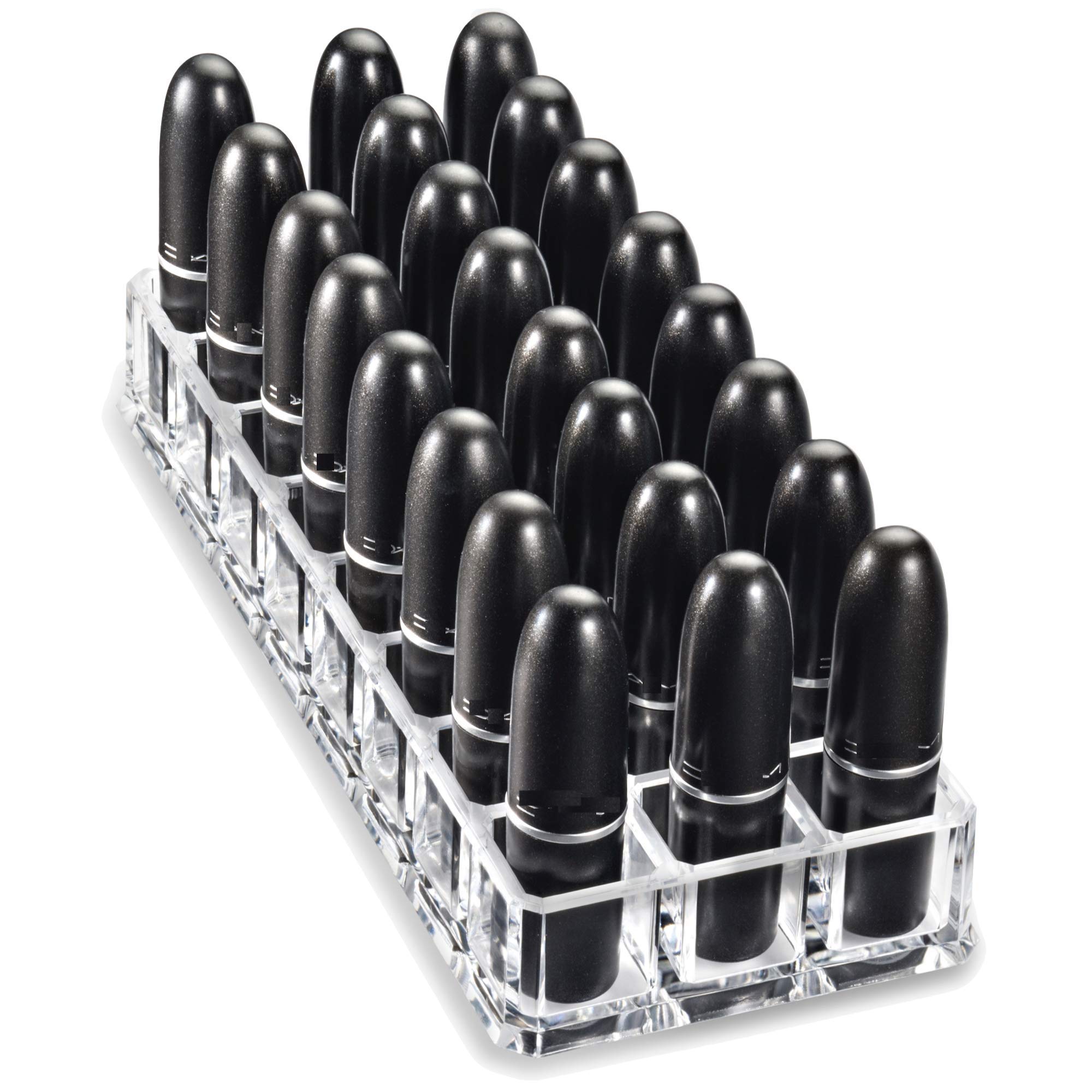 byAlegory Acrylic Lipstick & Acrylic Lip Gloss Organizer 48 Space Beauty Cosmetic Storage - Clear
