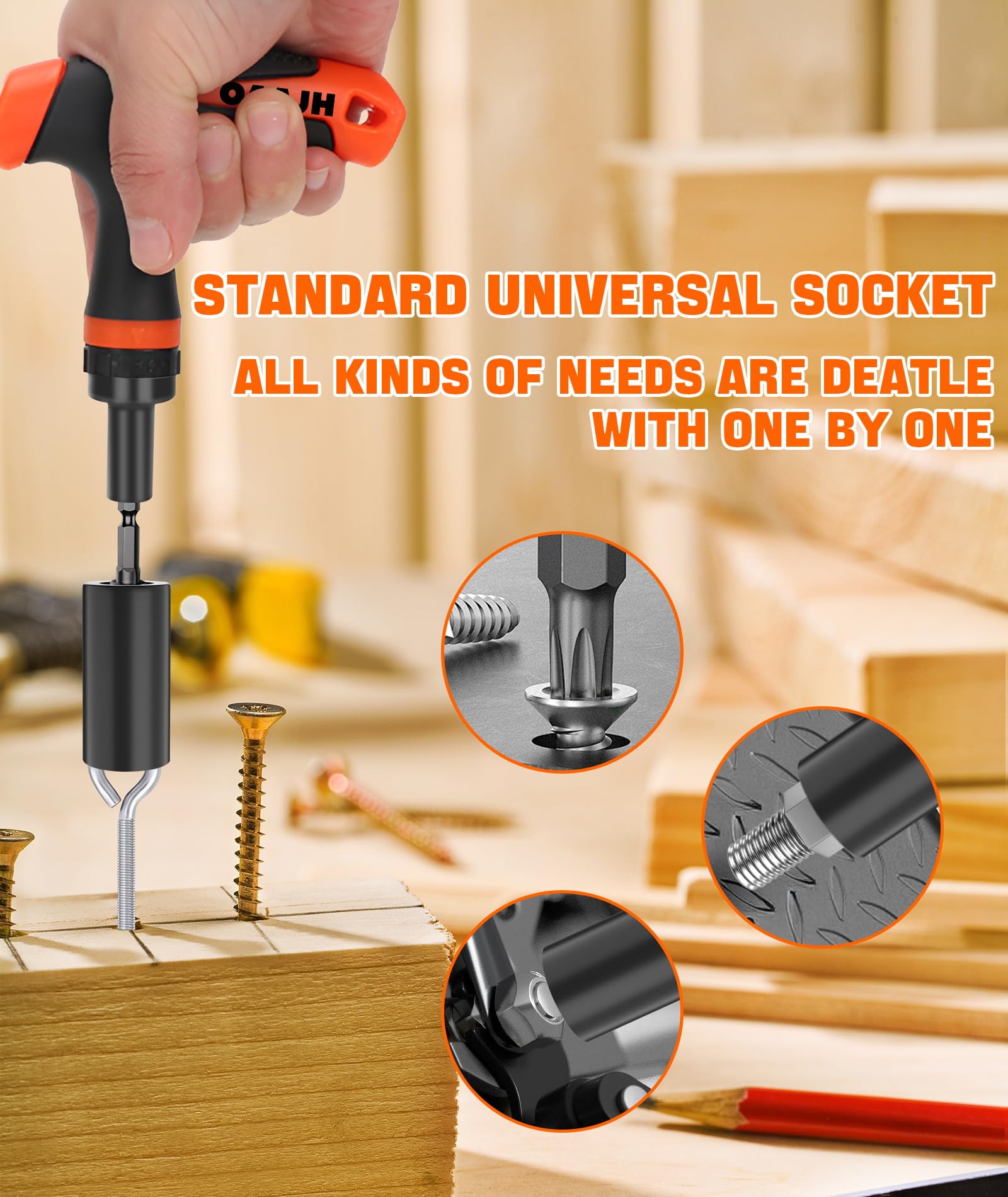 Valentines Day Gifts for Her/Him, Women/Mens Valentines Gifts, T-Handle Ratchet Driver, Super Universal Socket Tools Set Gifts for Men, Cool Stuff Gadgets Birthdays Gifts for Dad Handyman Mens Gifts