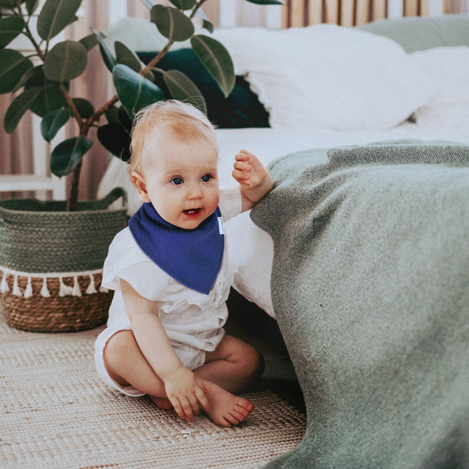 12 Pack Organic Cotton Baby Bandana Bibs for Drooling and Teething Boys and Girls