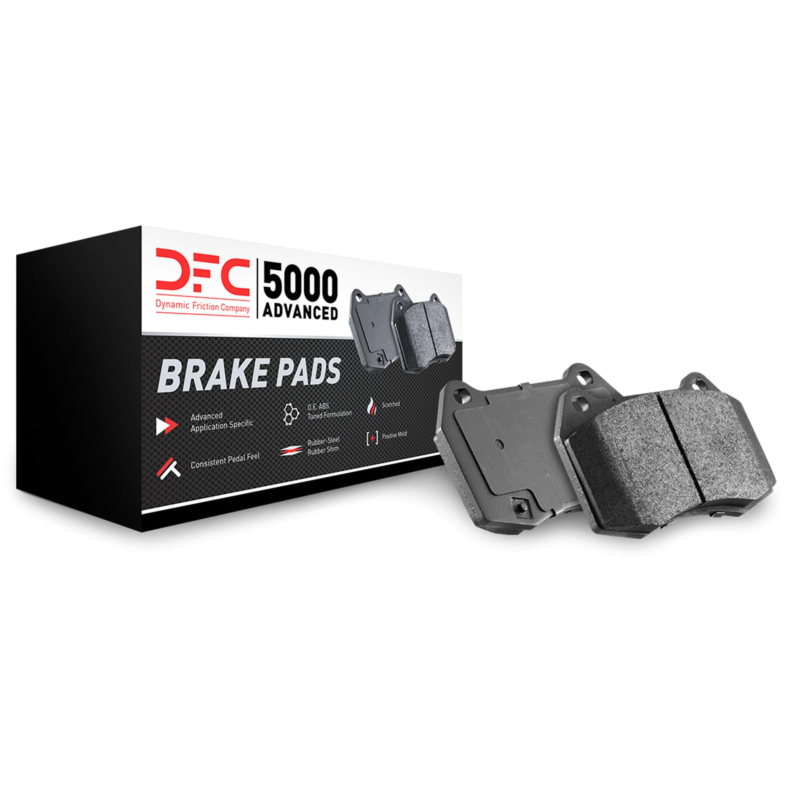Dynamic Friction Company 5000 Advanced Brake Pads - Ceramic 1551-1848-00-Rear Set