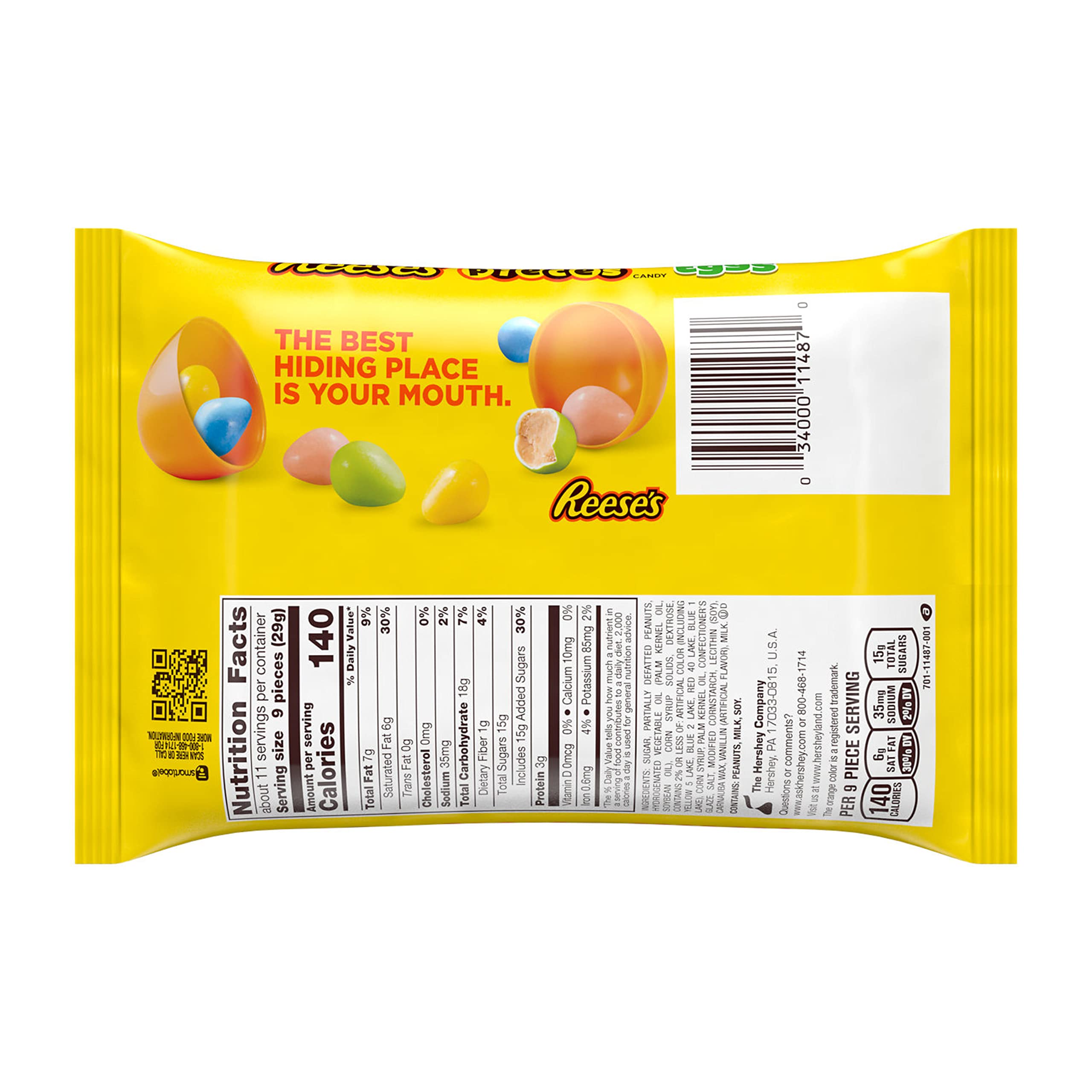 REESE'S PIECES Peanut Butter Eggs, Easter Candy Bag, 10.8 oz