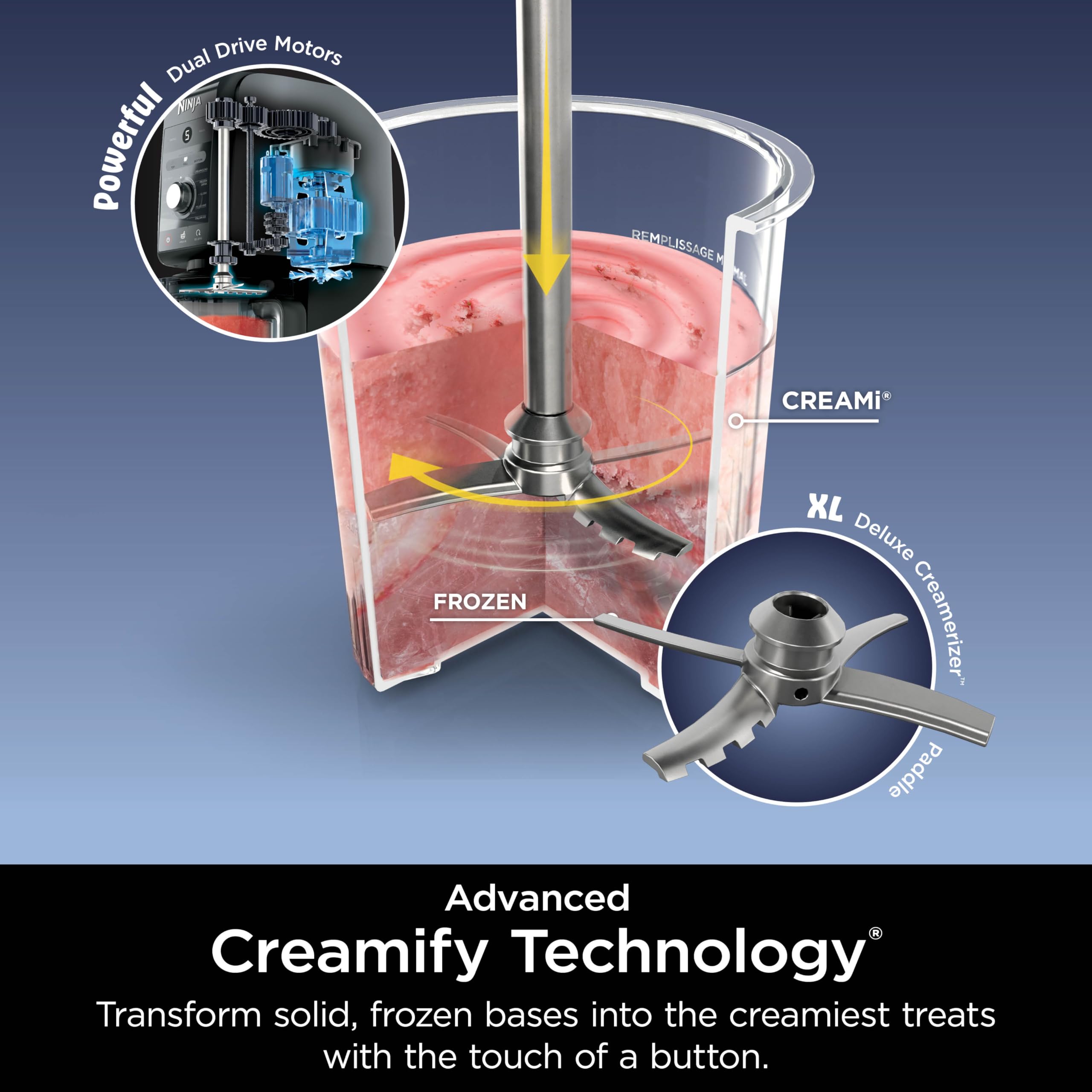 Ninja CREAMi Deluxe 11-in-1 Ice Cream & Frozen Treat Maker for Ice Cream, Sorbet, Milkshakes, Frozen Yogurt, & More, 11 Programs, XL Capacity, Silver, Includes (2) Family-Sized 24 oz. Tubs