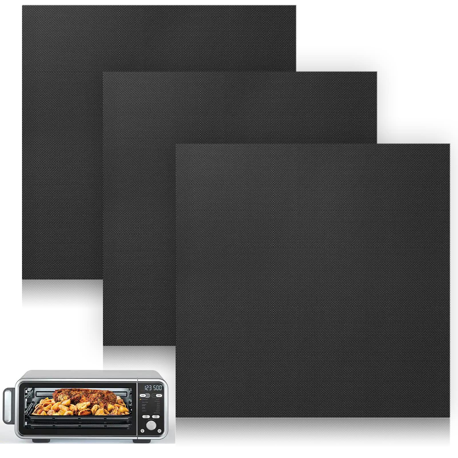Cowbright 3Pcs Air Fryer Liners, Non-stick Baking Mat for Ninja Foodi SP101 & SP201 Air Fry Oven