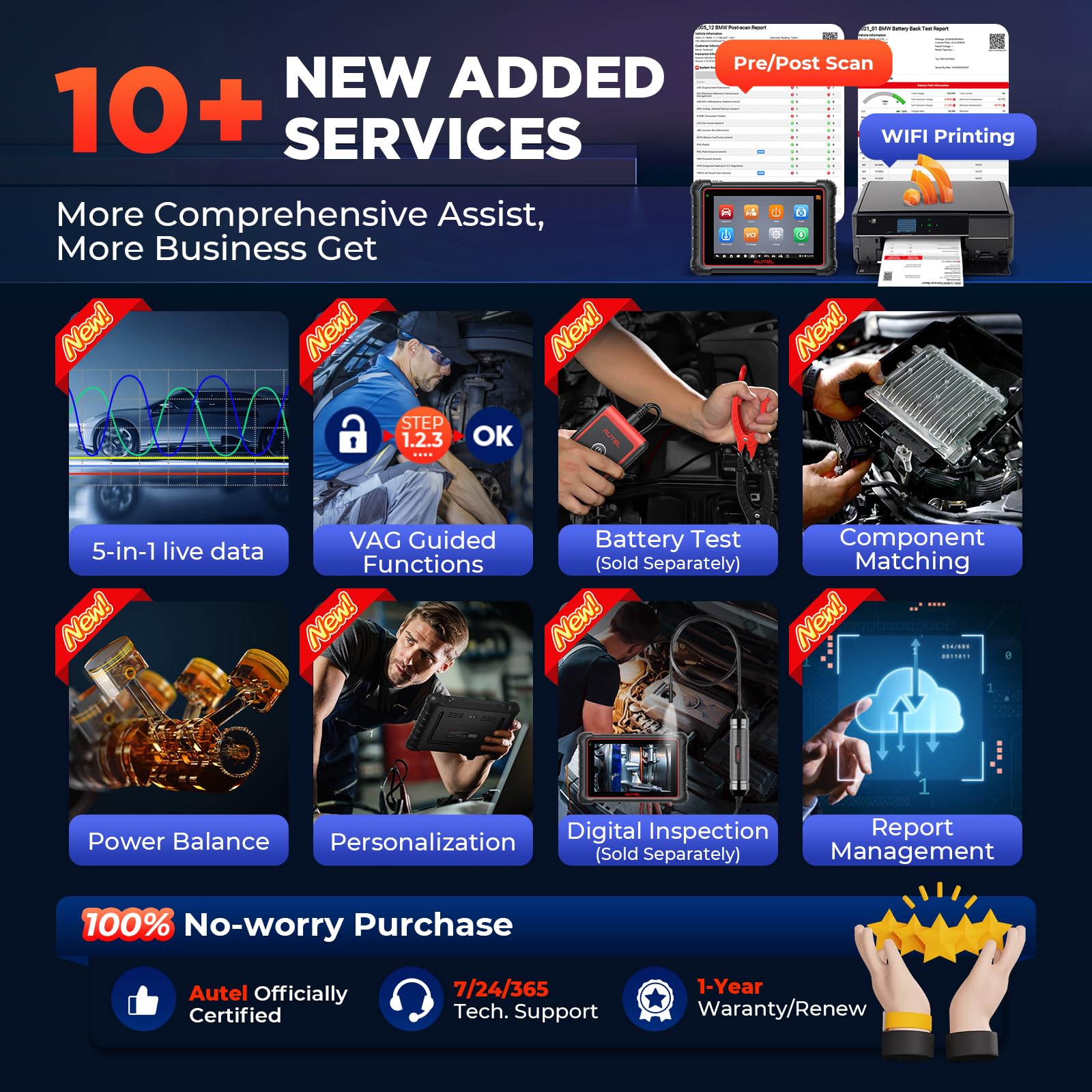 Autel MaxiPRO MP900TS Scanner 2025: MP900-TS up of MaxiSYS MS906TS MP900-BT MK900-TS, Top TPMS as MS906 Pro-TS, Pro ECU Coding, Bidirectional Tests, 40+ Service, 8'' All System OBD2 Tool, CAN FD&DOIP