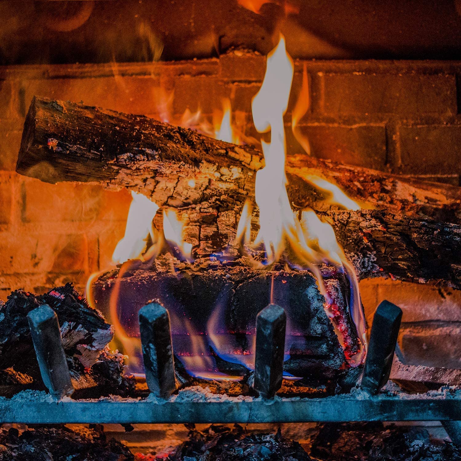 hykolity 24 in. Fireplace Log Grate, Heavy Duty Solid Steel Firewood Burning Fireplace Rack 4/5" Bar Fire Grates