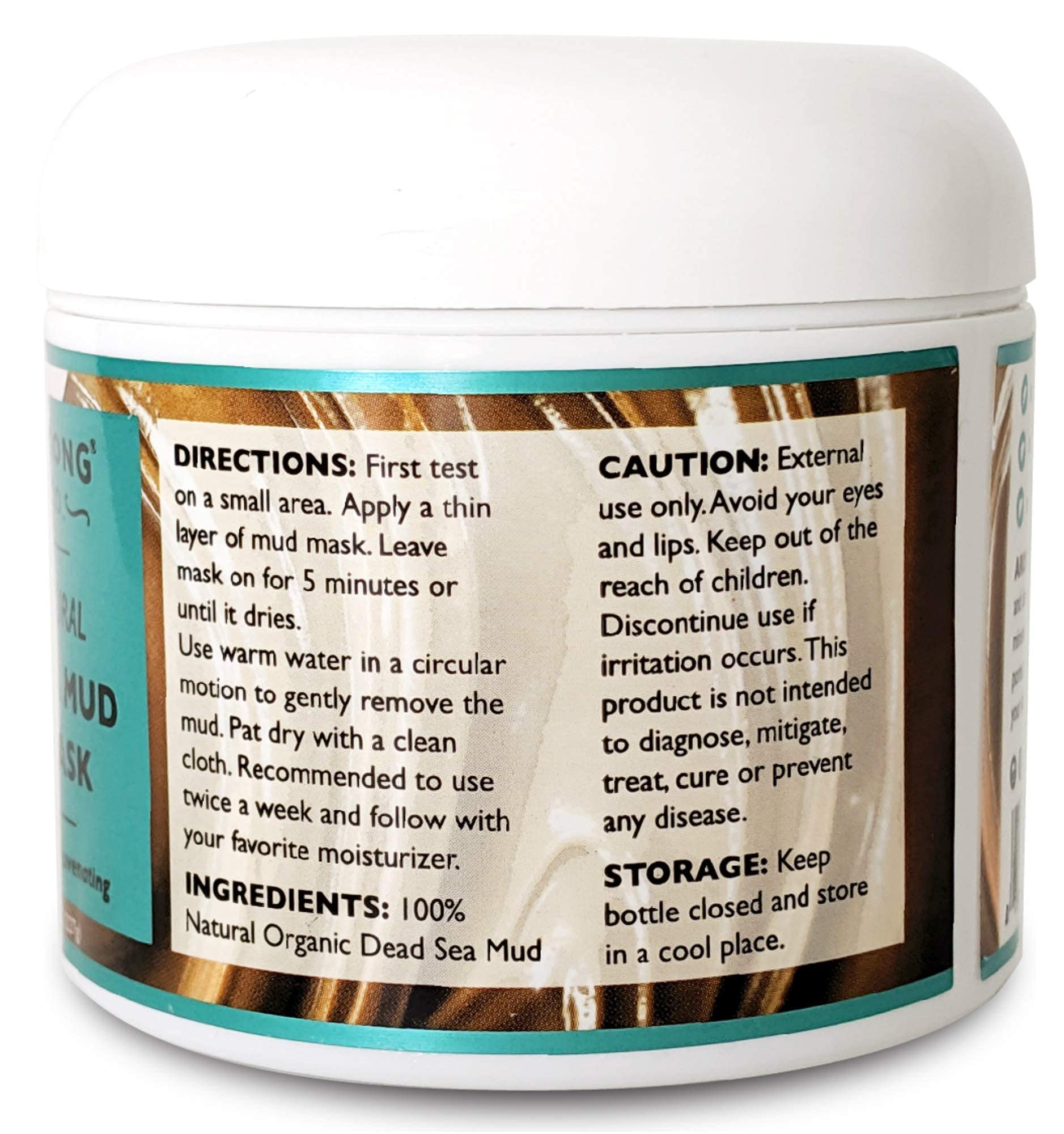 100% Pure Dead Sea Mud Mask - 5 Minute Mask - No Ingredients Added - for Face & Skincare - Blackhead Remover - Anti-aging - Pore Minimizer