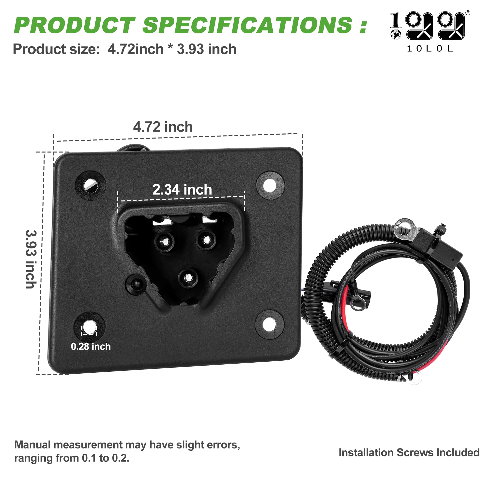 Golf Cart 48V Battery Charger Receptacle or Plug for EZGO RXV & TXT 2008-up Electric, EZGO 2Five 2010-up Delta-Q Charging Receptacle OEM# 602529