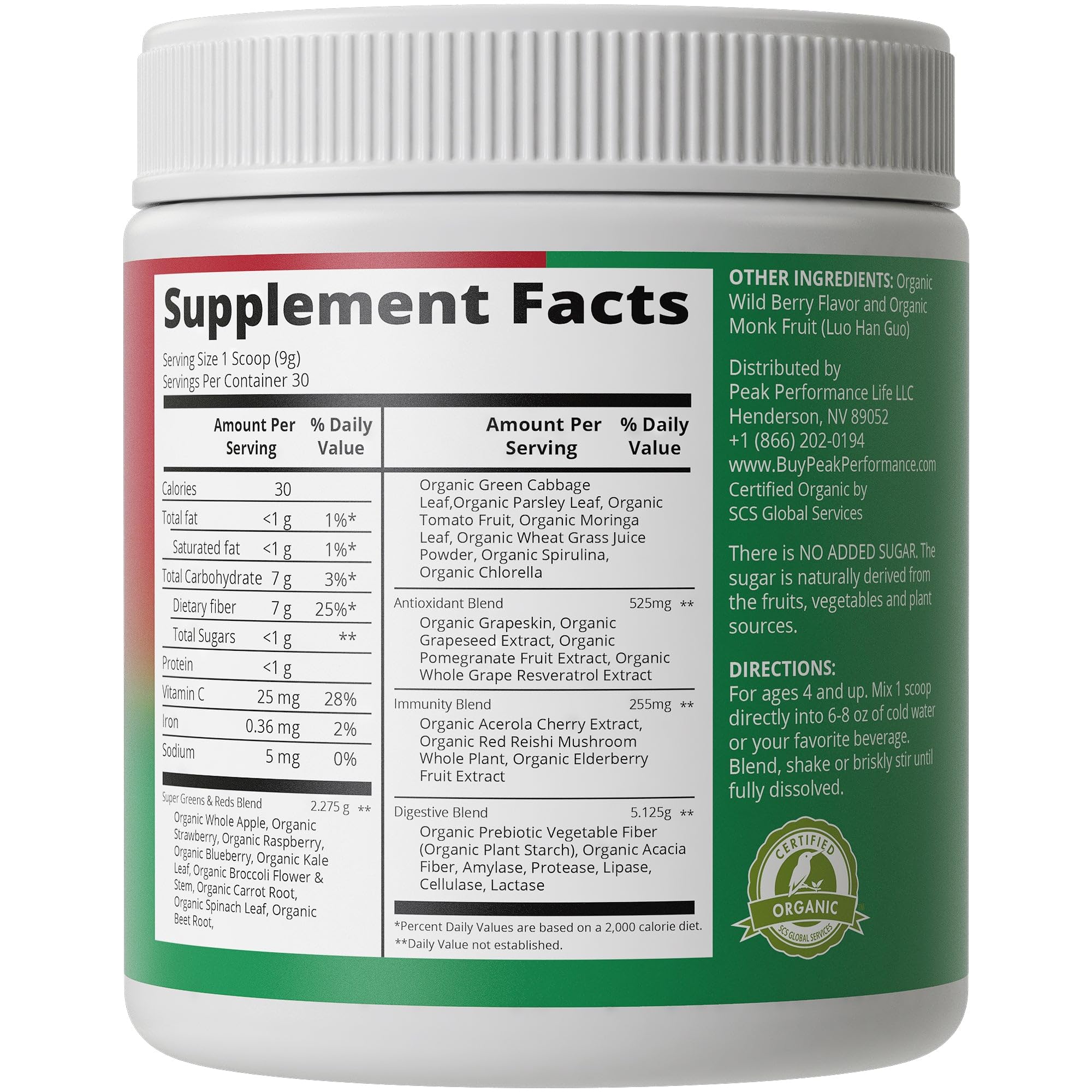 Kids Greens and Reds Superfood Powder. Best Tasting Organic Vegan Super Food Juice with 25+ Real Fruits and Vegetables. Gluten Free Real Food Vitamins. Green and Red Superfoods Supplement for Children