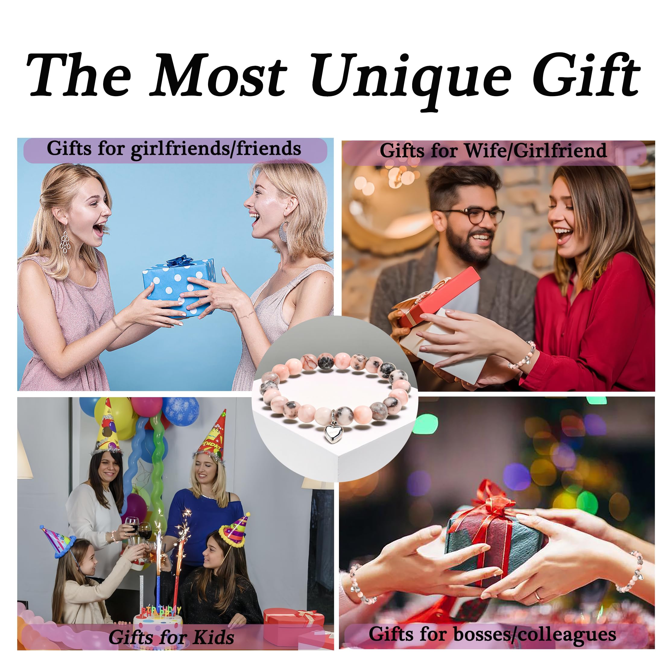 Simashts Natural Stone Bracelets For Women Girlfriend, Unique Gifts for Women