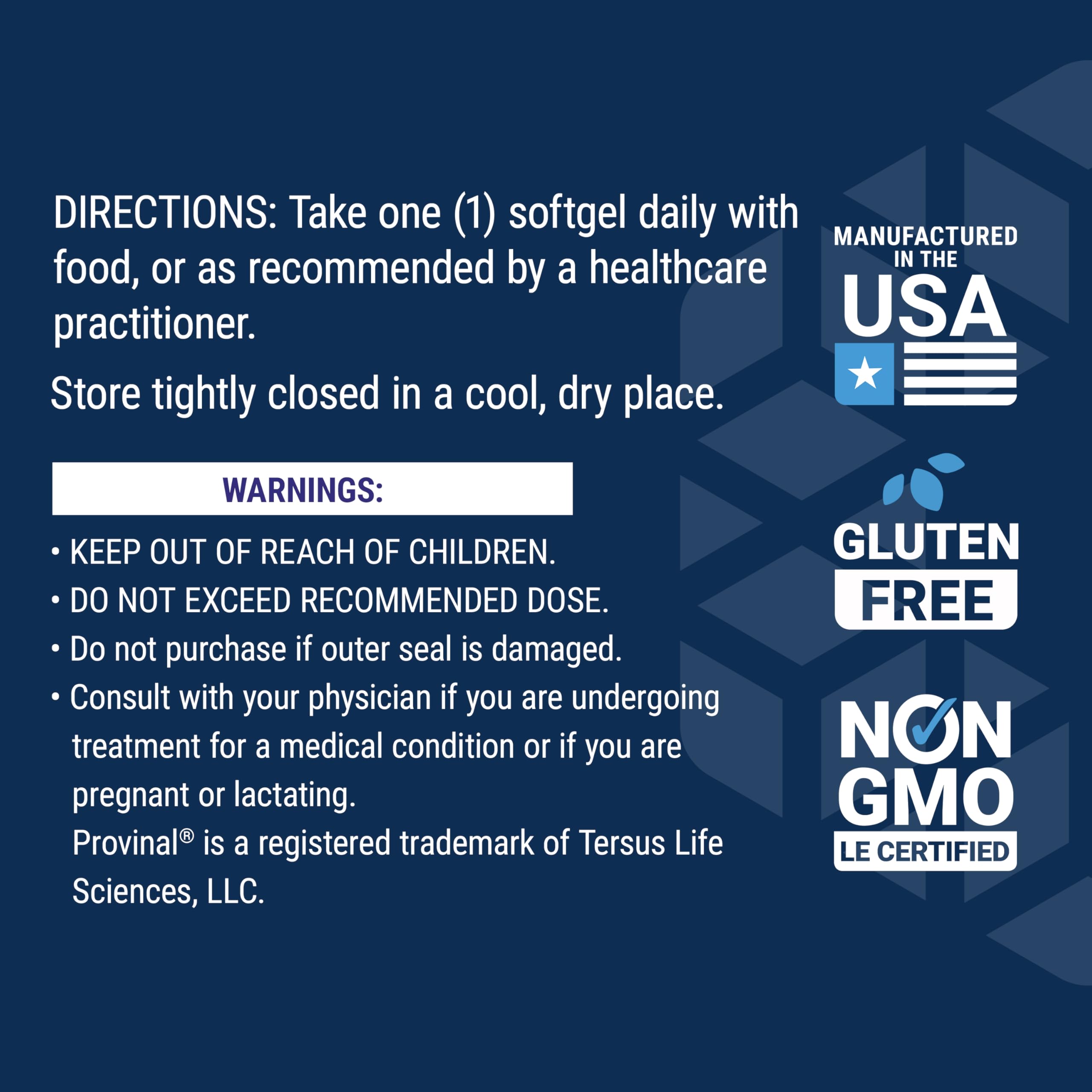 Provinal Purified Omega-7 - Daily Essential Omega 7 Fatty Acids Supplement, Palmitoleic Acid Fish Oil For Heart Health & Inflammation Management - Gluten-Free, Non-GMO - 30 Softgels Month Supply