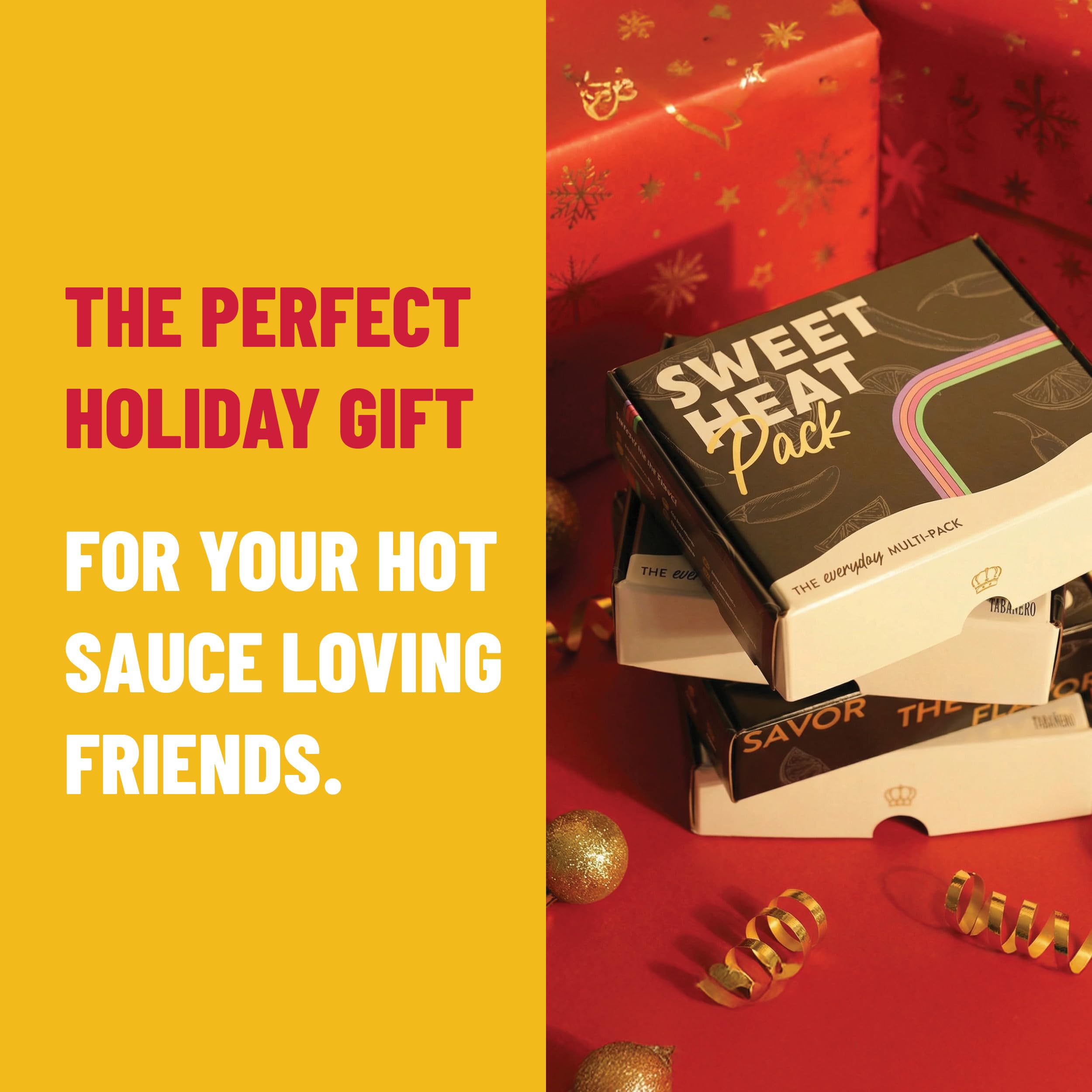 Tabañero Variety Hot Sauce Gift Set, 4 Pack, Kit Includes Peach Bourbon, Sriracha Honey, Key Lime Habanero, Sweet & Spicy, 1.7 oz Mini Glass Bottles, All Natural, Gluten Free, Low Sodium, Kosher, Made in the USA, Easter Gifts for Men