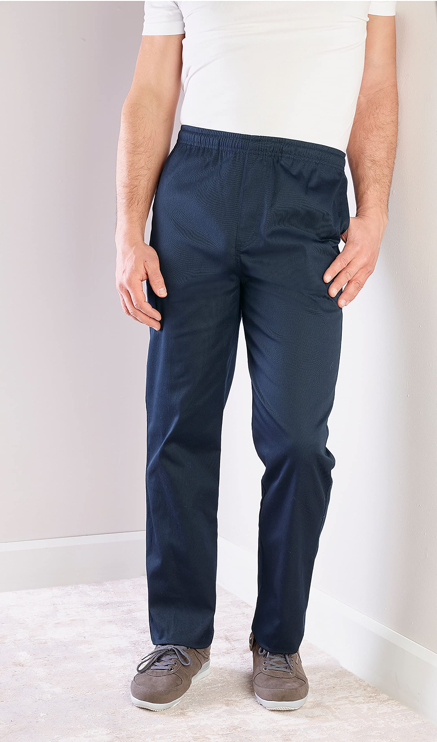 Men’s Elastic Waist Adaptive Rugger Pant - Khaki MED