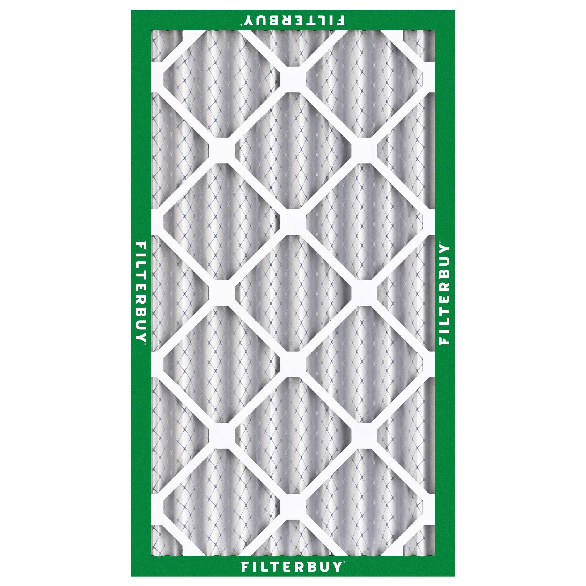 Filterbuy 14x25x4 Air Filter MERV 8 Dust Defense (2-Pack), Pleated HVAC AC Furnace Air Filters Replacement (Actual Size: 13.88 x 24.88 x 3.63 Inches)