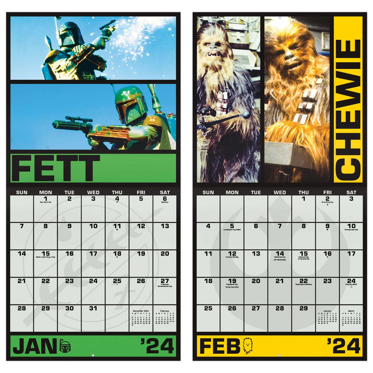 2024 Star Wars: Saga Wall Calendar