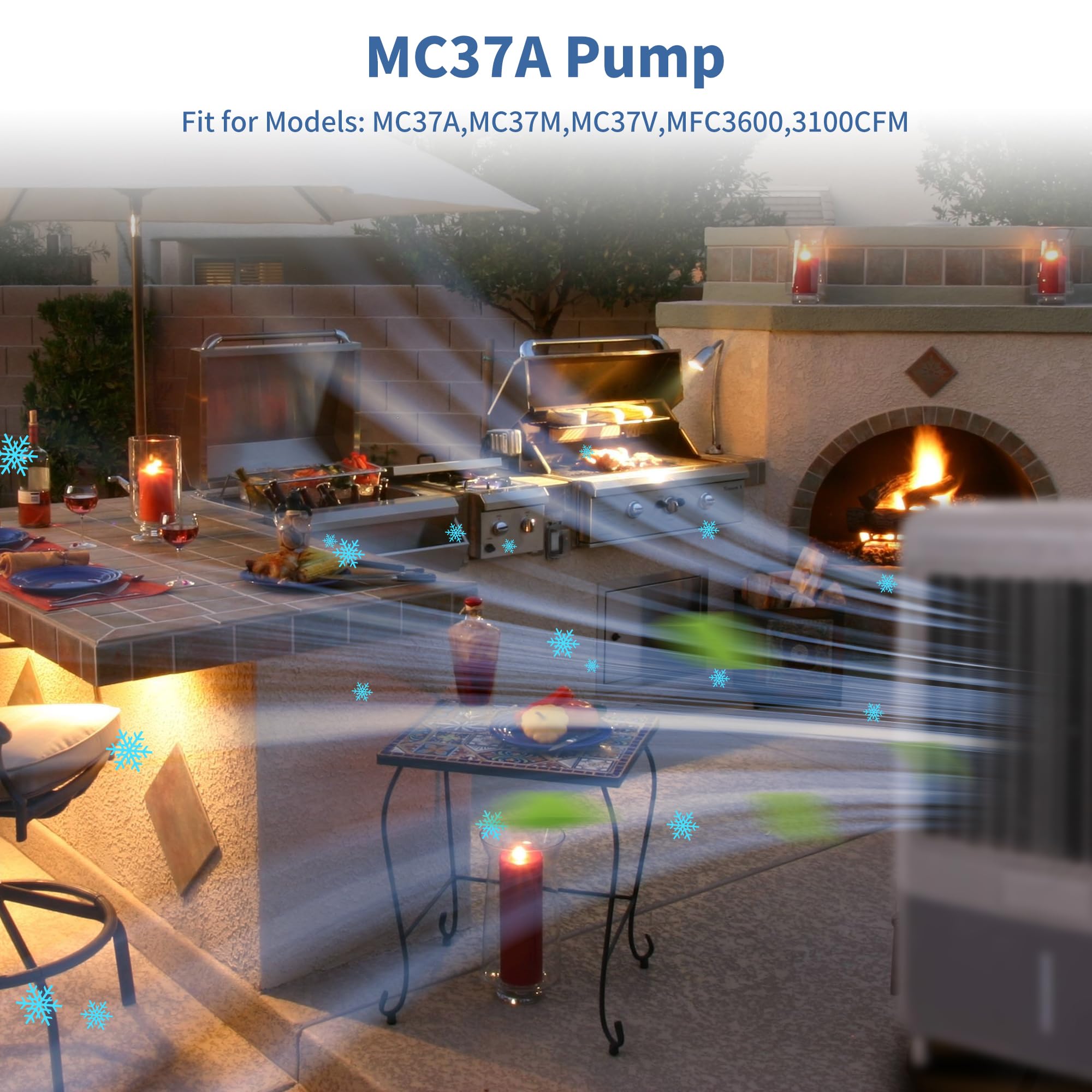 MC37M Evaporative Cooler Pump with 3 Pin Connector Fit for Models: MC37M, MC37V