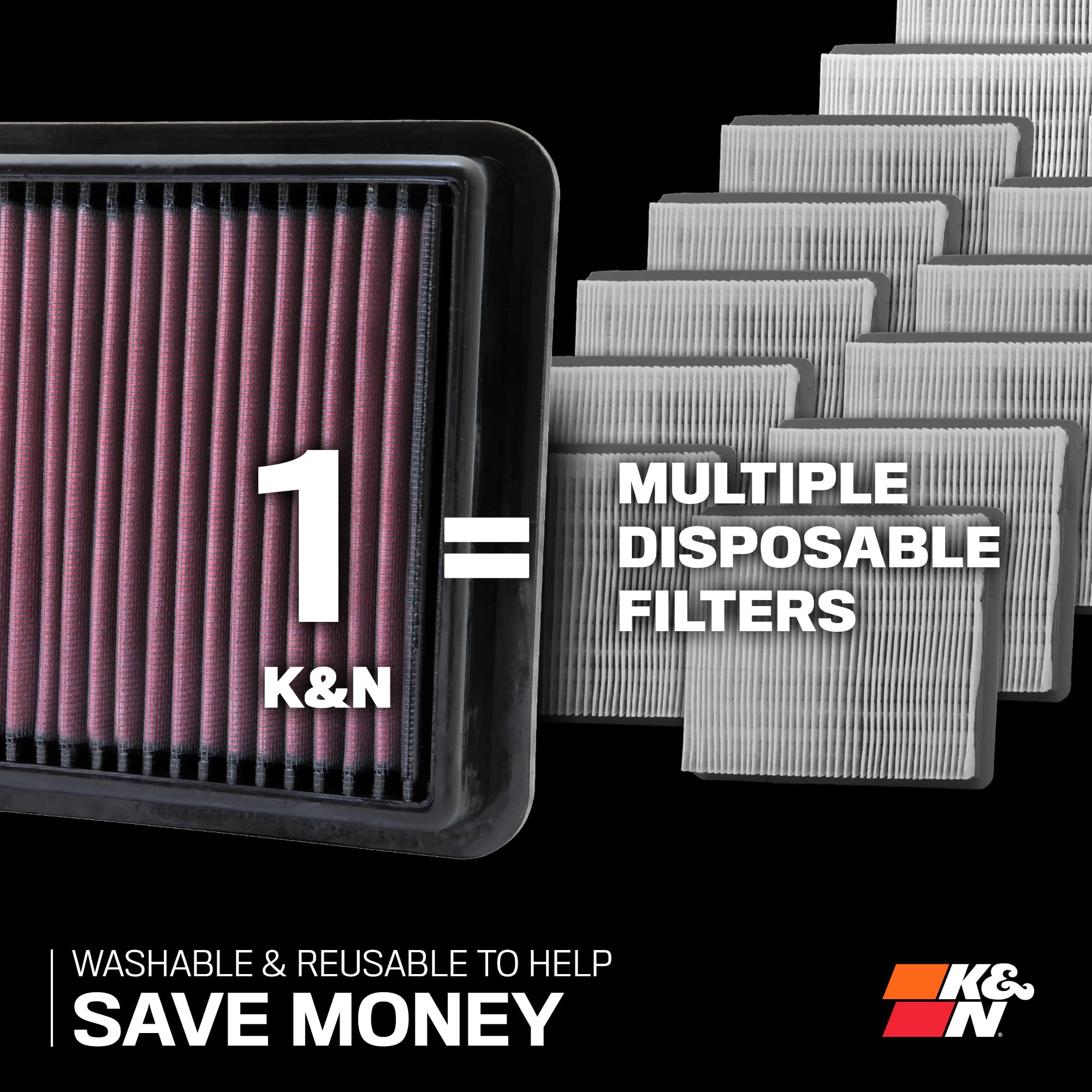 K&N Engine Air Filter: Increase Power & Acceleration, Washable, Replacement Car Air Filter: Compatible with 2002-2019 Porsche/Volkswagen/Audi/Land Rover SUV (Cayenne, Touareg, Q7, Range Rover),33-2857